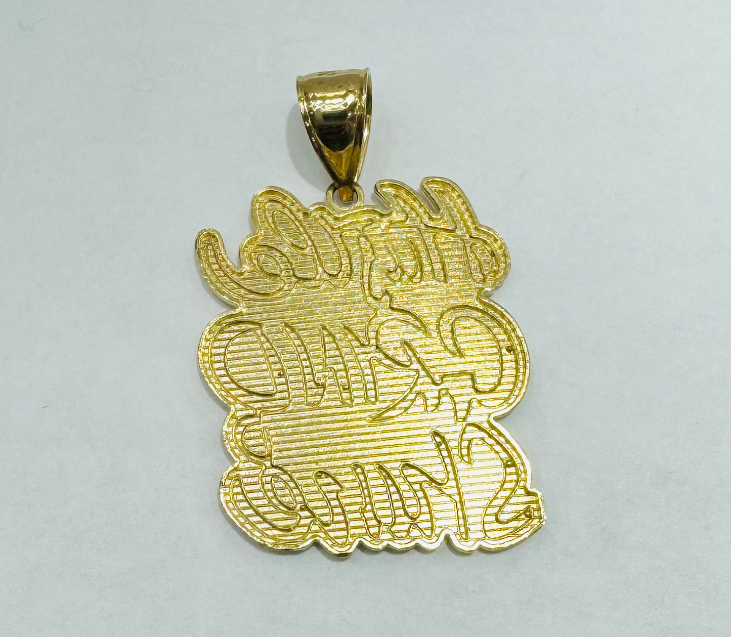 10K GOLD NAME PLATE, WEIGHT: 6.4gm