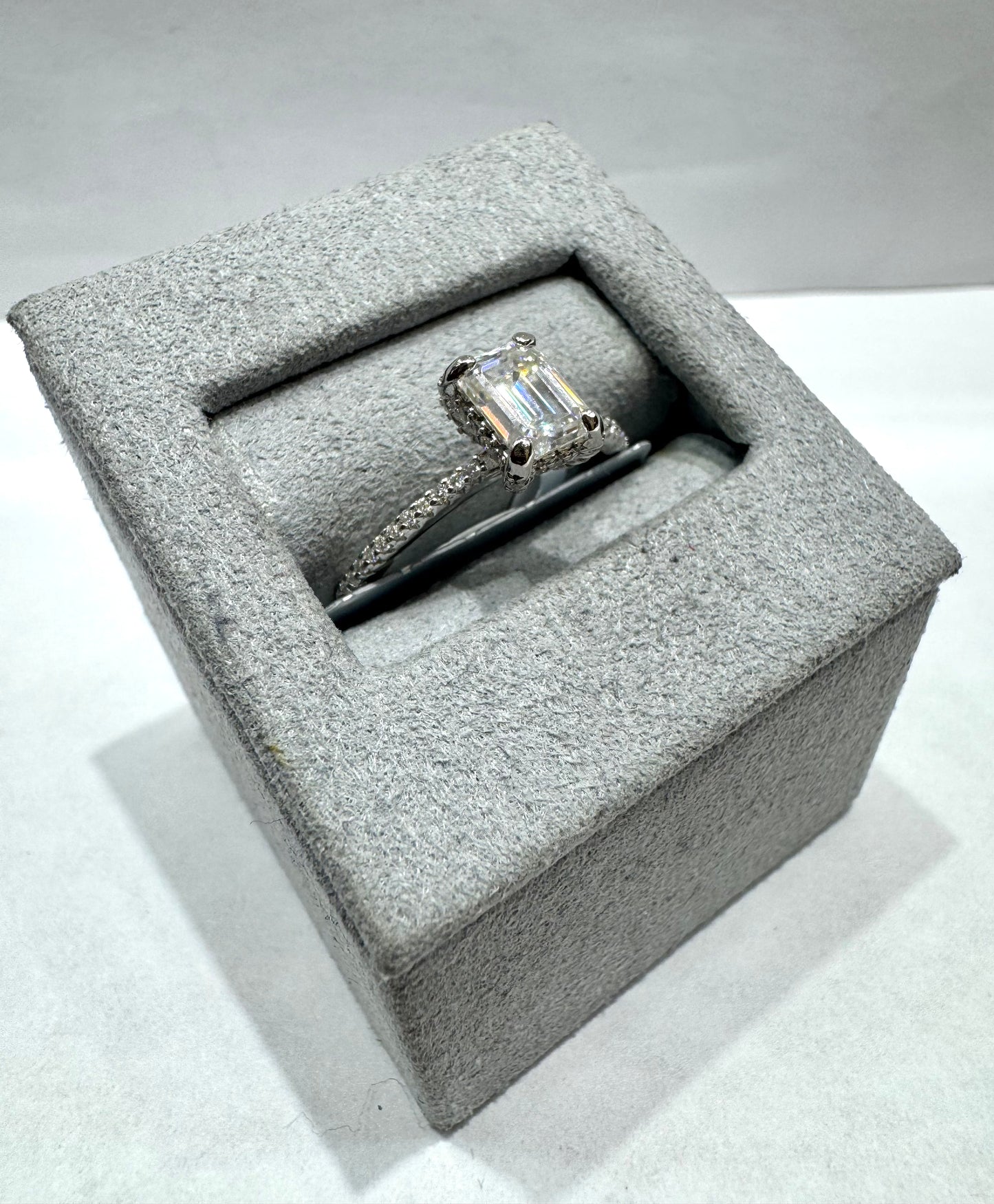 SILVER MOISSANITE RING 1.29CT, SIZE: 8