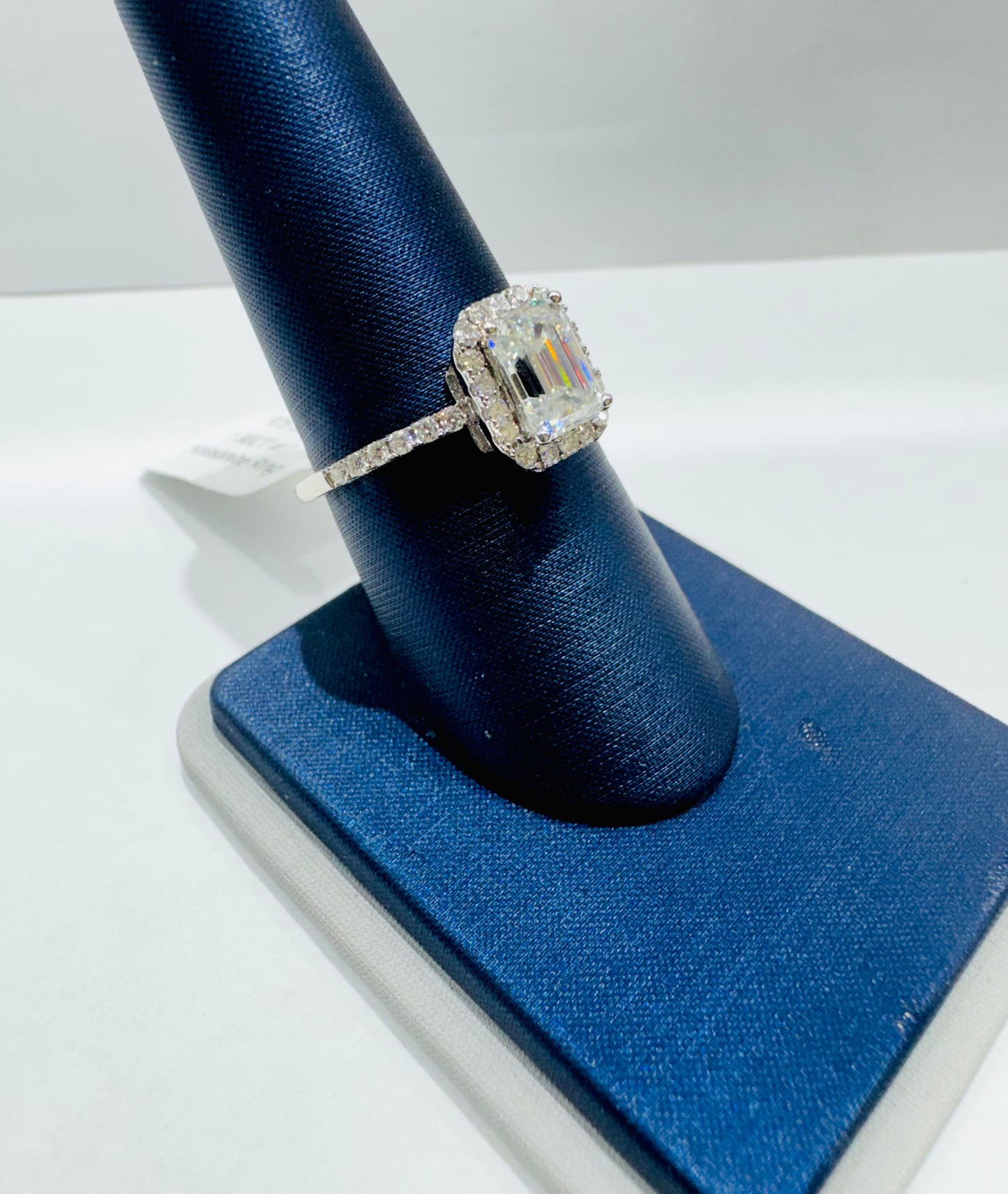 SILVER MOISSANITE RING 1.30CT, SIZE: 7