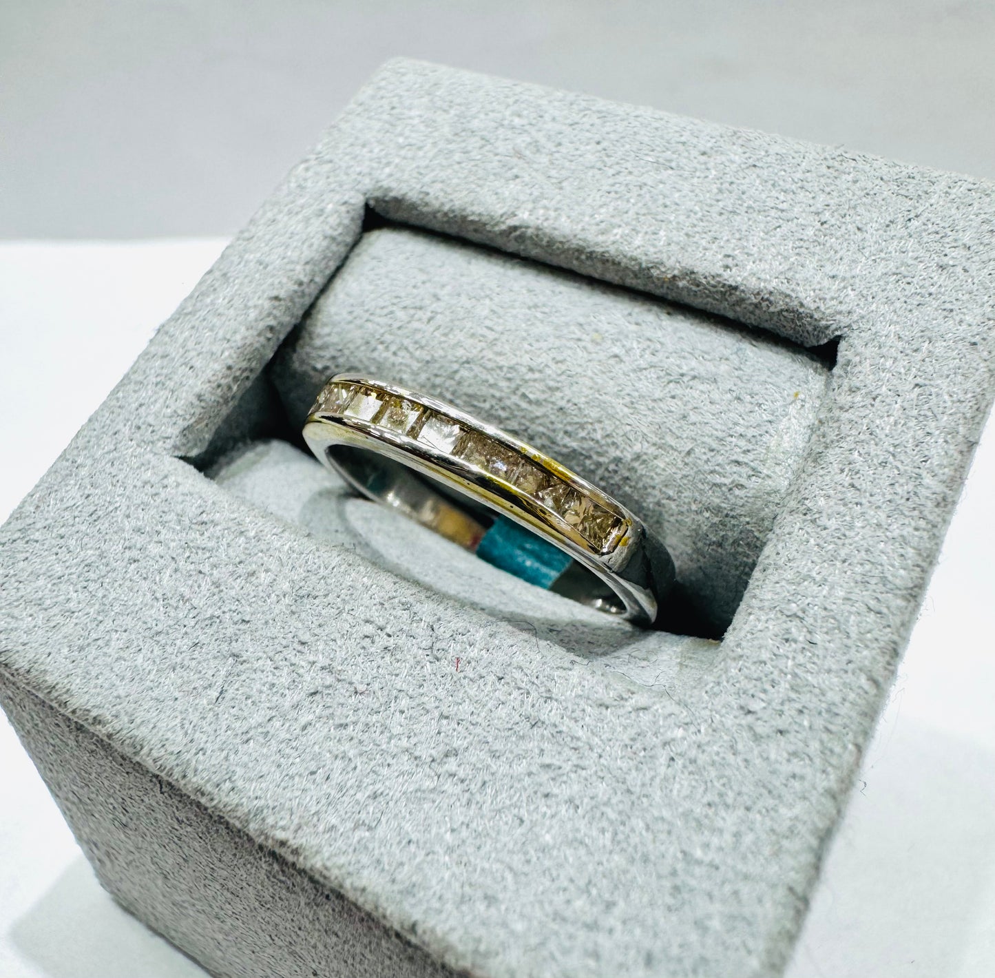 PLATINUM NATURAL DIAMOND WEDDING BAND 0.50CT, SIZE: 5