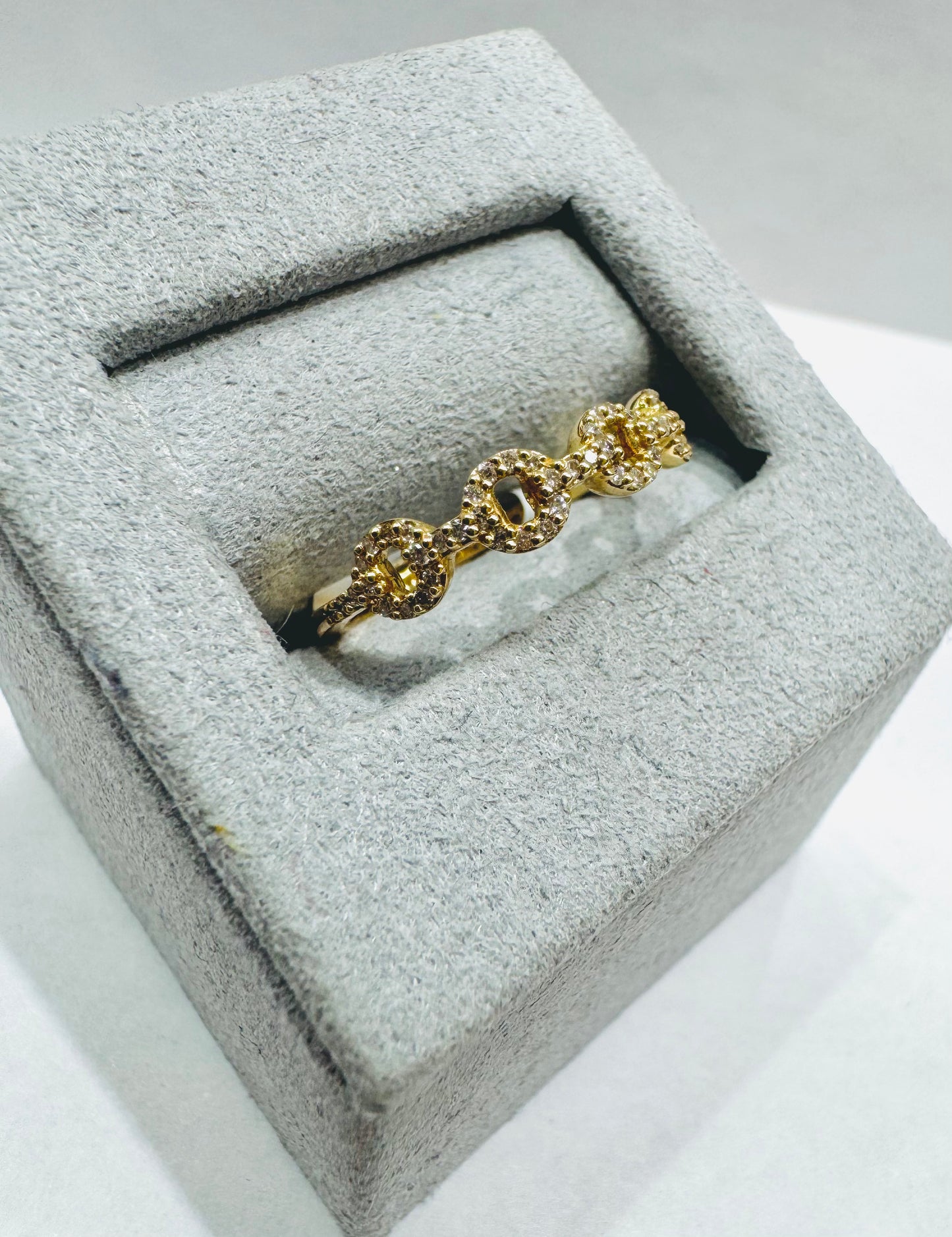 14K GOLD NATURAL DIAMOND WEDDING BAND 0.20CT, SIZE: 6.5