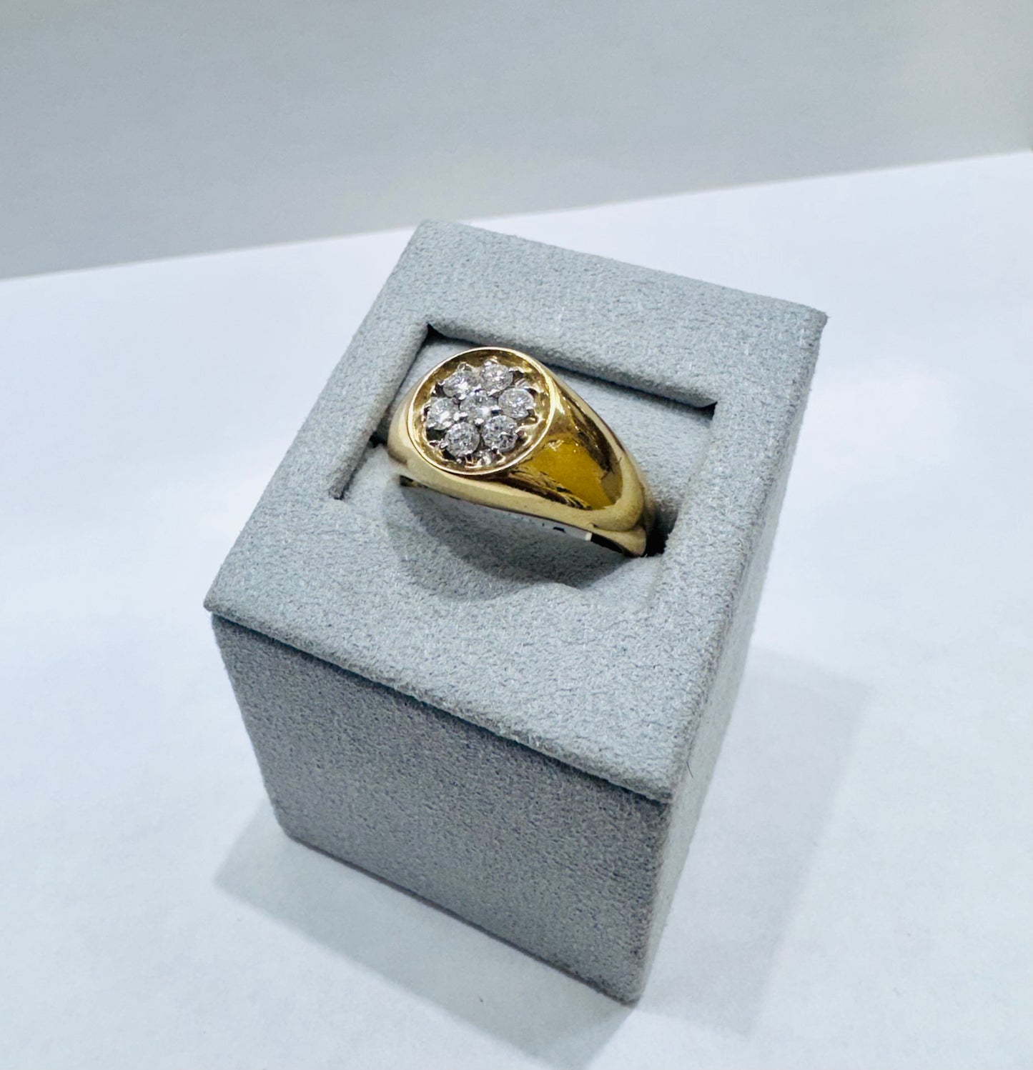 14K GOLD MEN’S NATURAL DIAMOND RING 0.50CT-VS, SIZE: 9