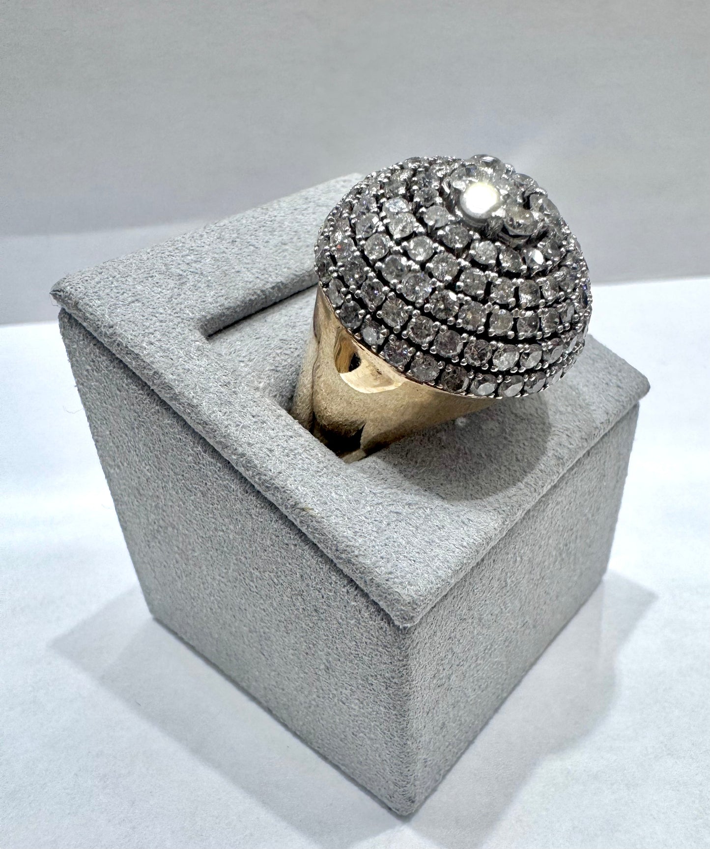 10K GOLD MEN’S NATURAL DIAMOND RING 5 CT, SIZE: 11.5