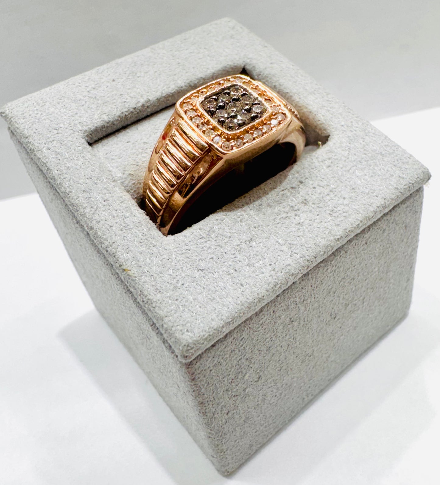 10K ROSE GOLD MEN’S NATURAL DIAMOND RING 0.40CT, SIZE: 10.5