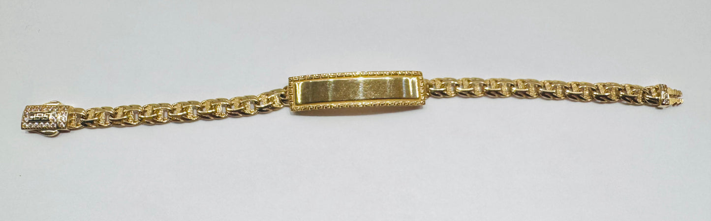 10K GOLD HOLLOW BABY CHINO LINK BRACELET 6.5”, WEIGHT: 6.8gm, WIDTH: 5mm