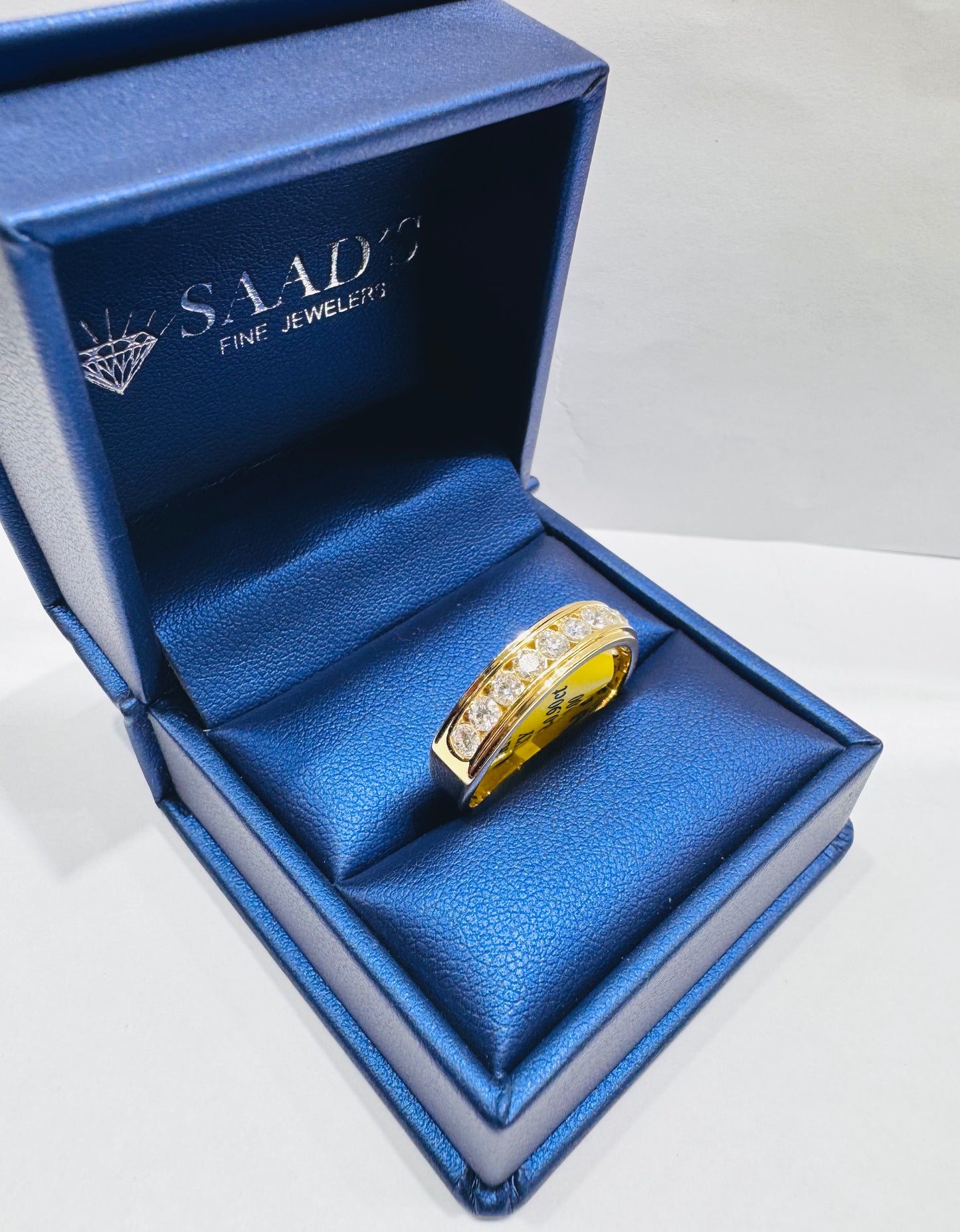 10K GOLD LAB GROWN DIAMOND BAND 0.90CT, SIZE: 7.5