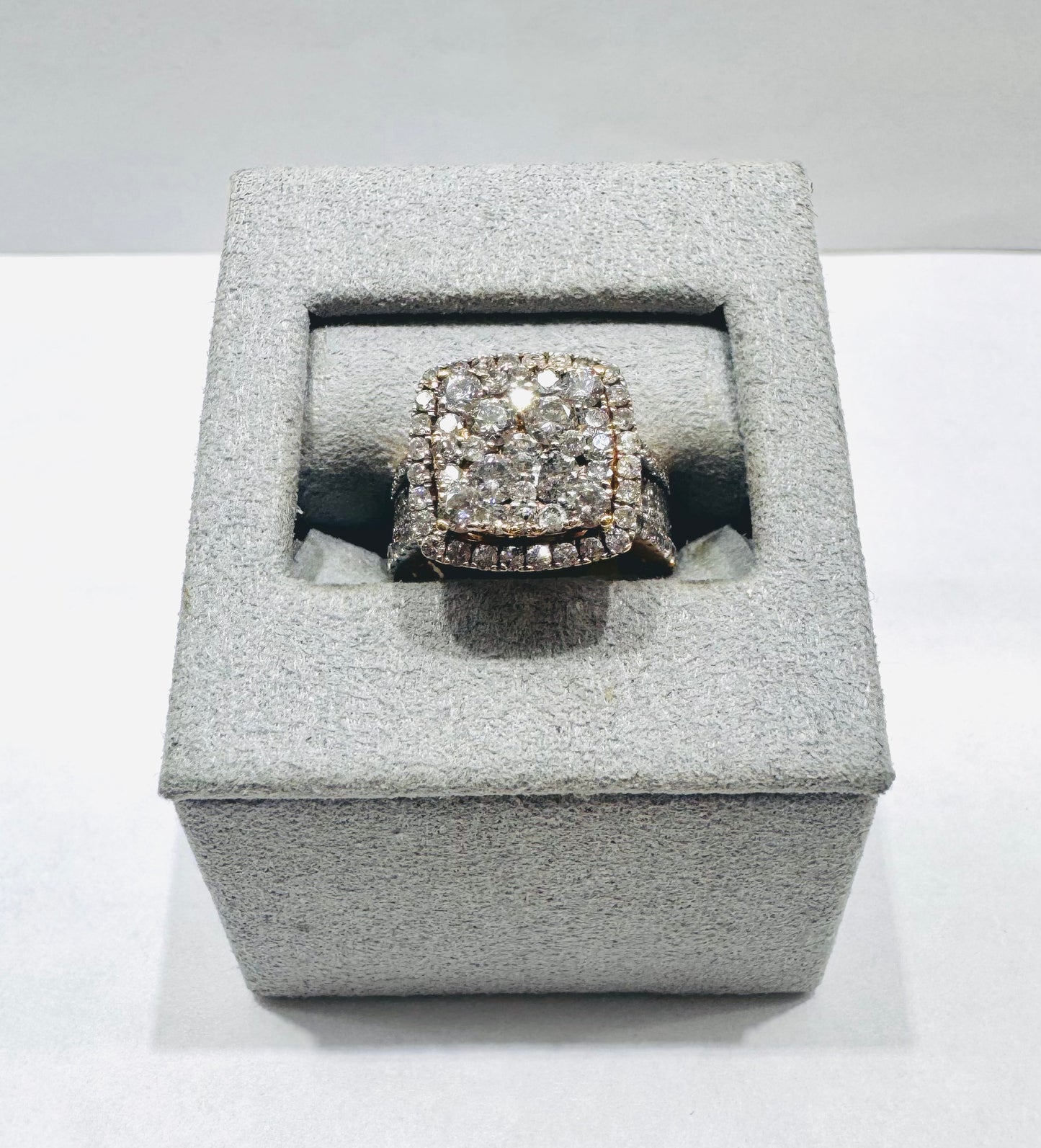 14K GOLD NATURAL DIAMOND RING 2.50CT, SIZE: 4.5