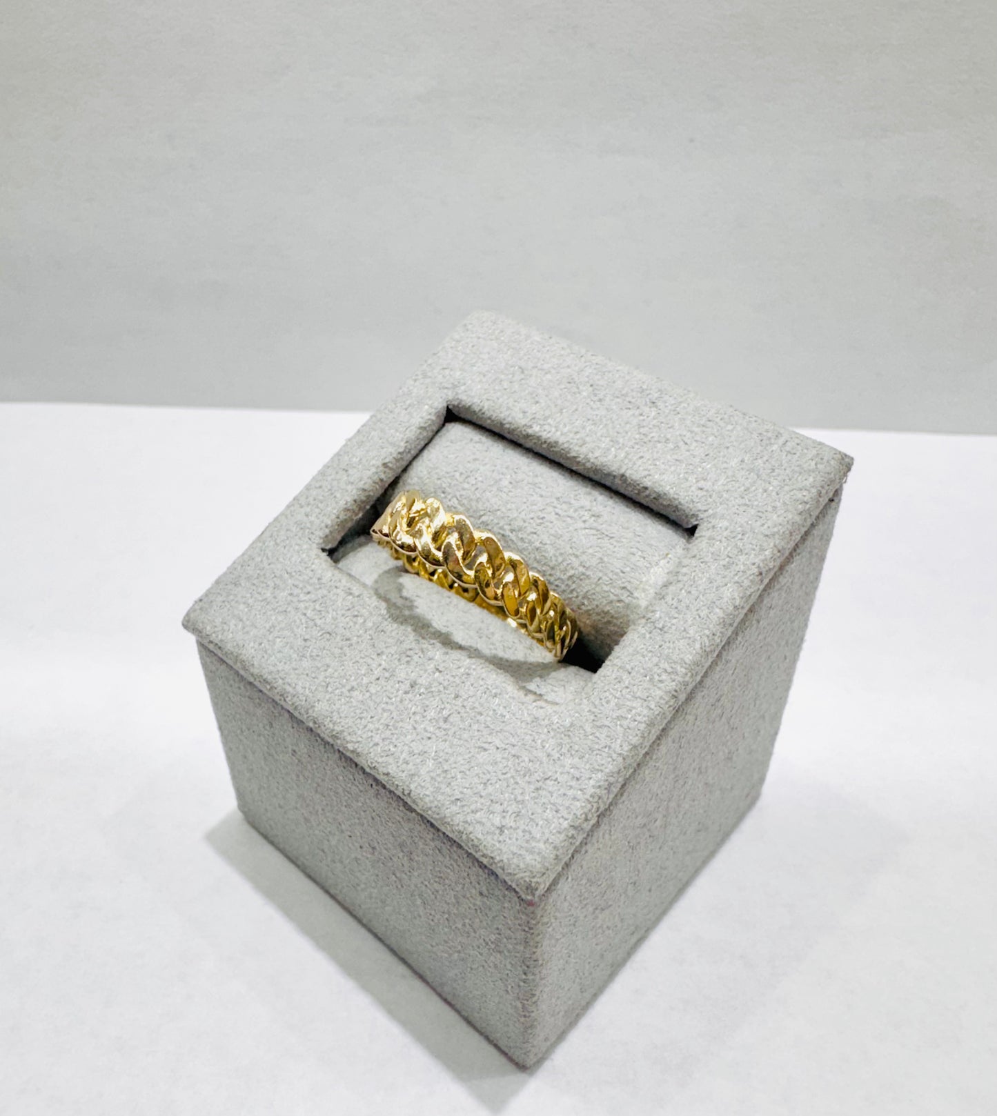 10K GOLD SMALL MIAMI CUBAN LINK RING, SIZE: 6.5, WEIGHT: 1.5gm