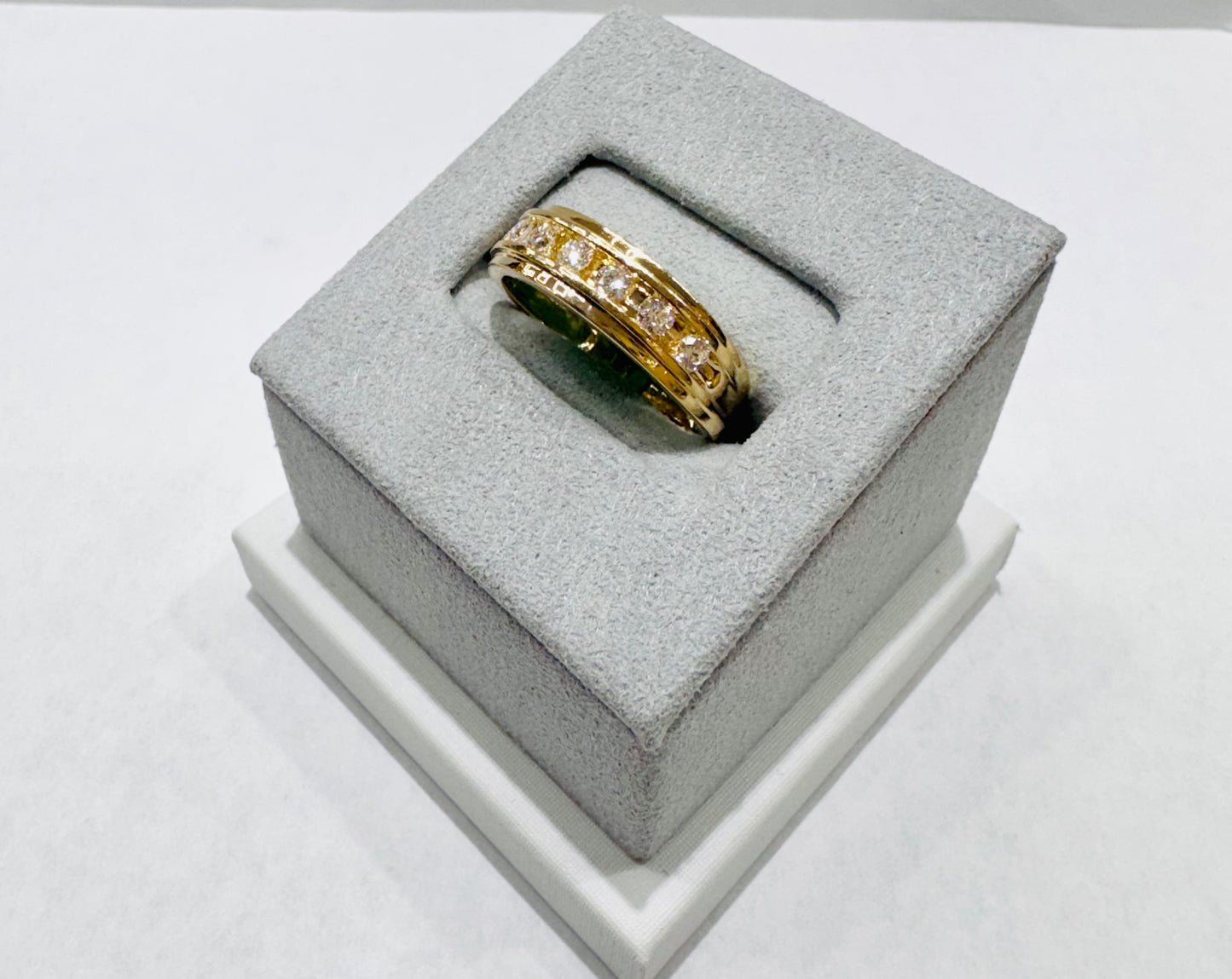 14K GOLD LAB GROWN DIAMOND MENS BAND VS 0.50CTW