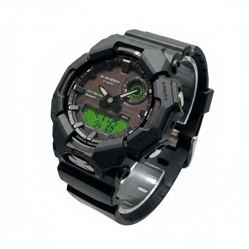 Casio G-Shock men’s watch GAB010BEG-1A Analog Digital Electro Green and Black Resin Watch