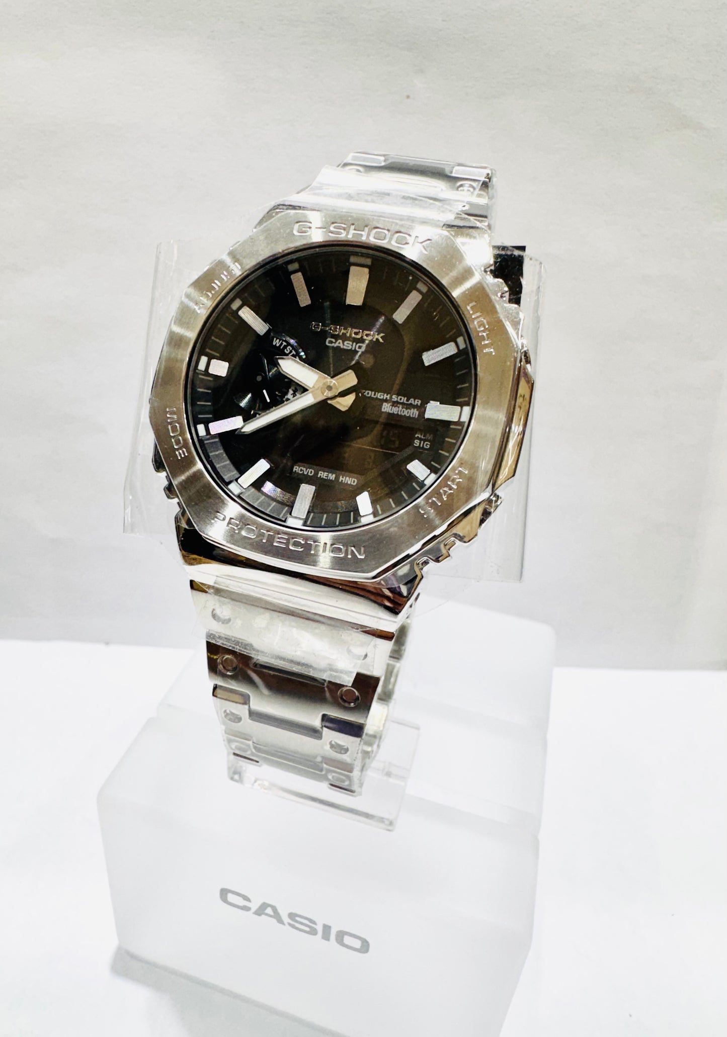 Men’s Casio G-Shock GMB2100SD-1A, G-Steel Analog Digital Gray Dial Stainless Steel Watch