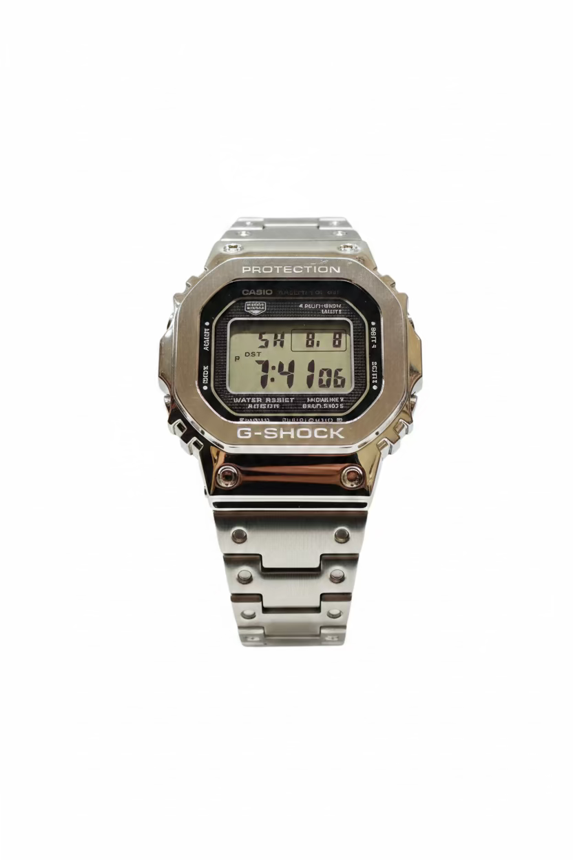 Men’s Casio G-Shock GMWB5000D-1 Digital Solar Stainless Steel Black Dial Watch