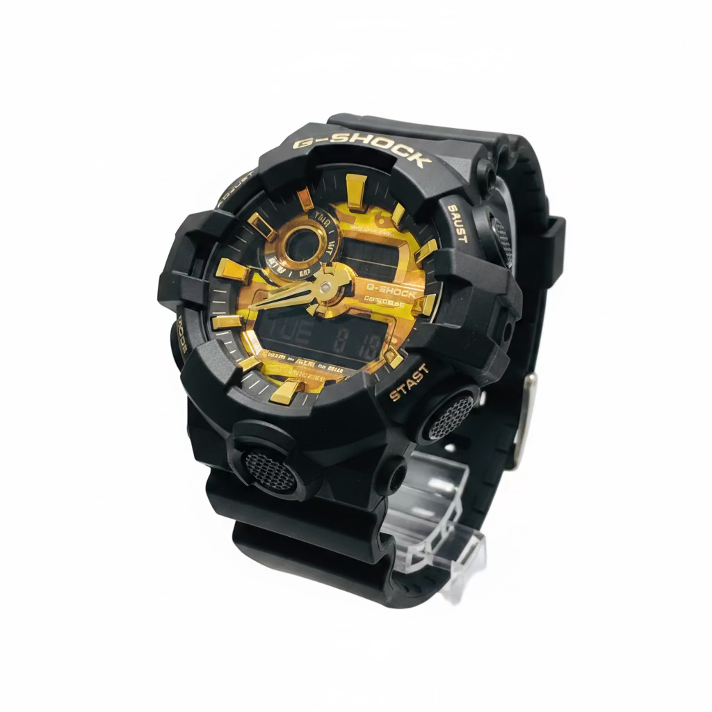 Casio G-Shock GA700CF-1A Digital Analog Black Resin Watch
