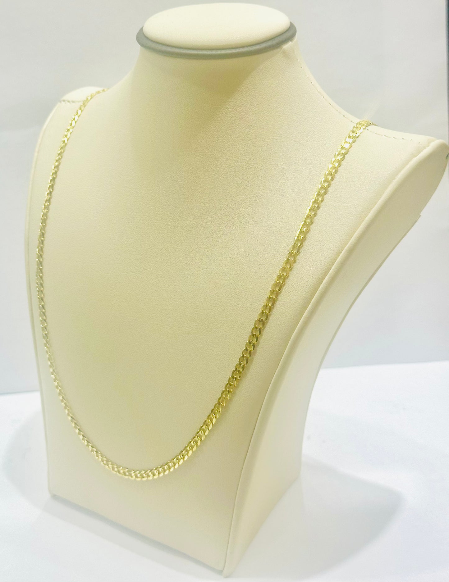 10K GOLD HOLLOW CUBAN NECKLACE 24”, WEIGHT: 5.5gm, WIDTH: 3.4mm