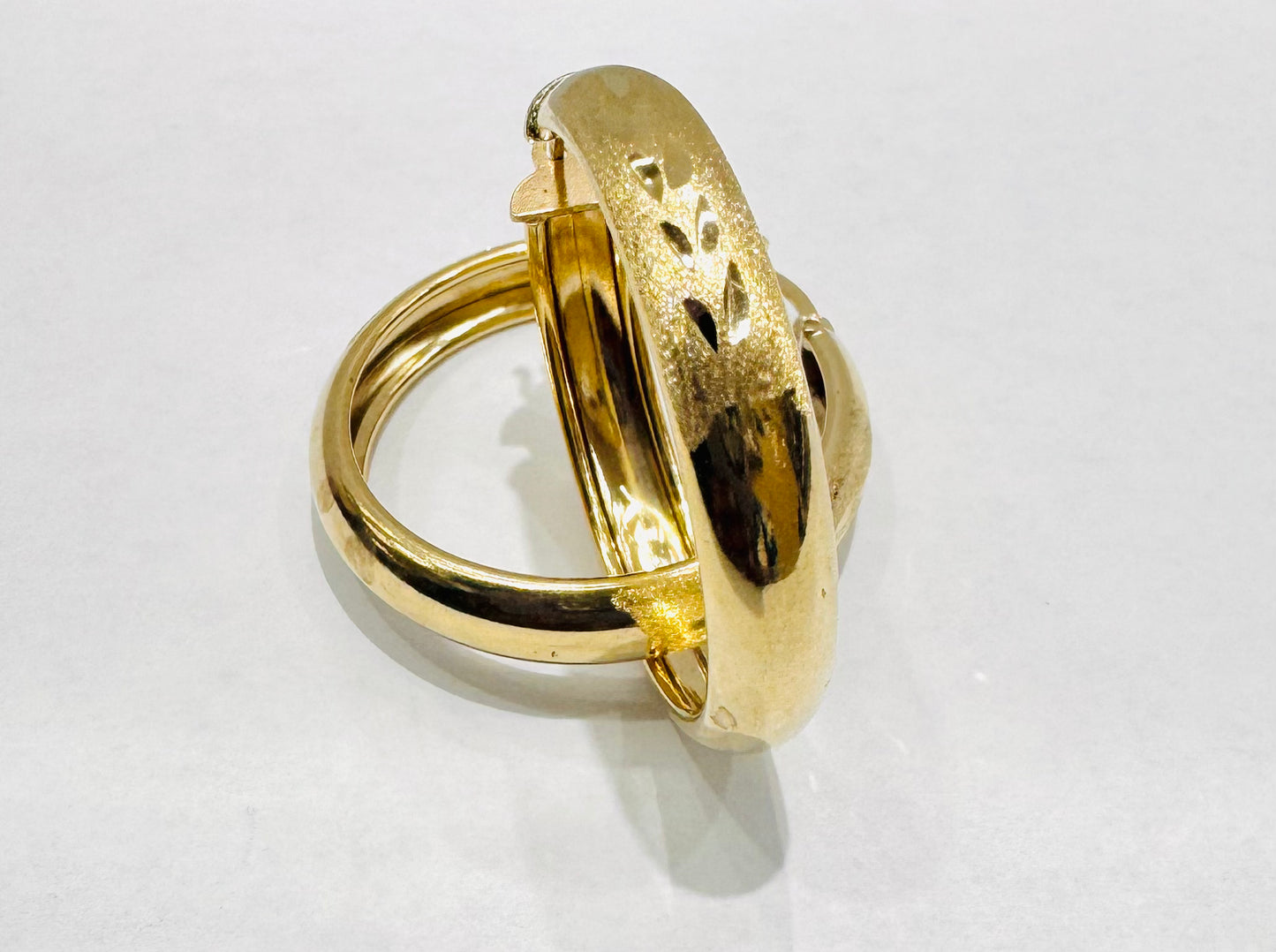 10K GOLD HOOP EARRINGS, WEIGHT: 4gm