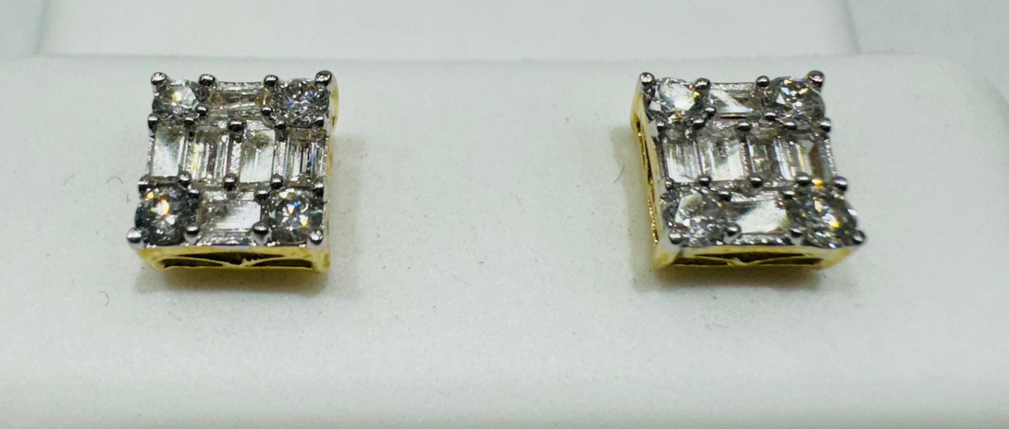 10K GOLD NATURAL DIAMOND EARRINGS 0.33CT