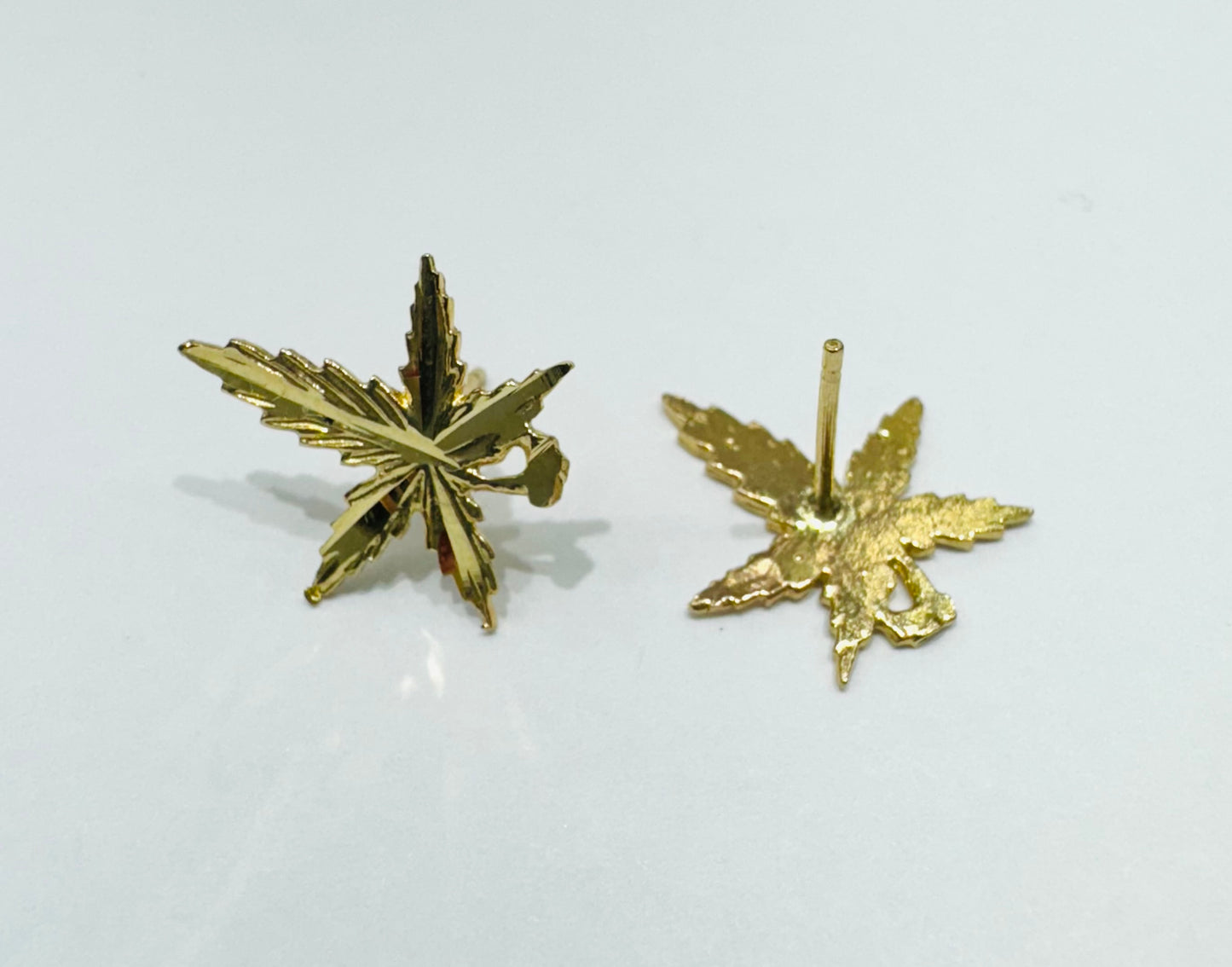 10K GOLD LEAF EARRINGS