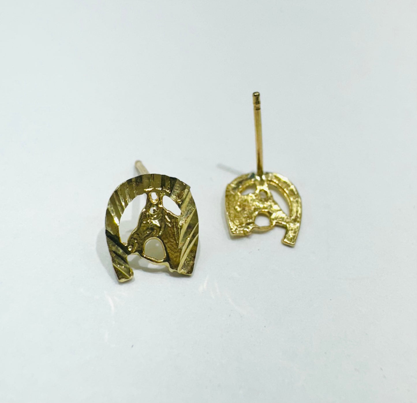 10K GOLD HORSE SHOE EARRINGS