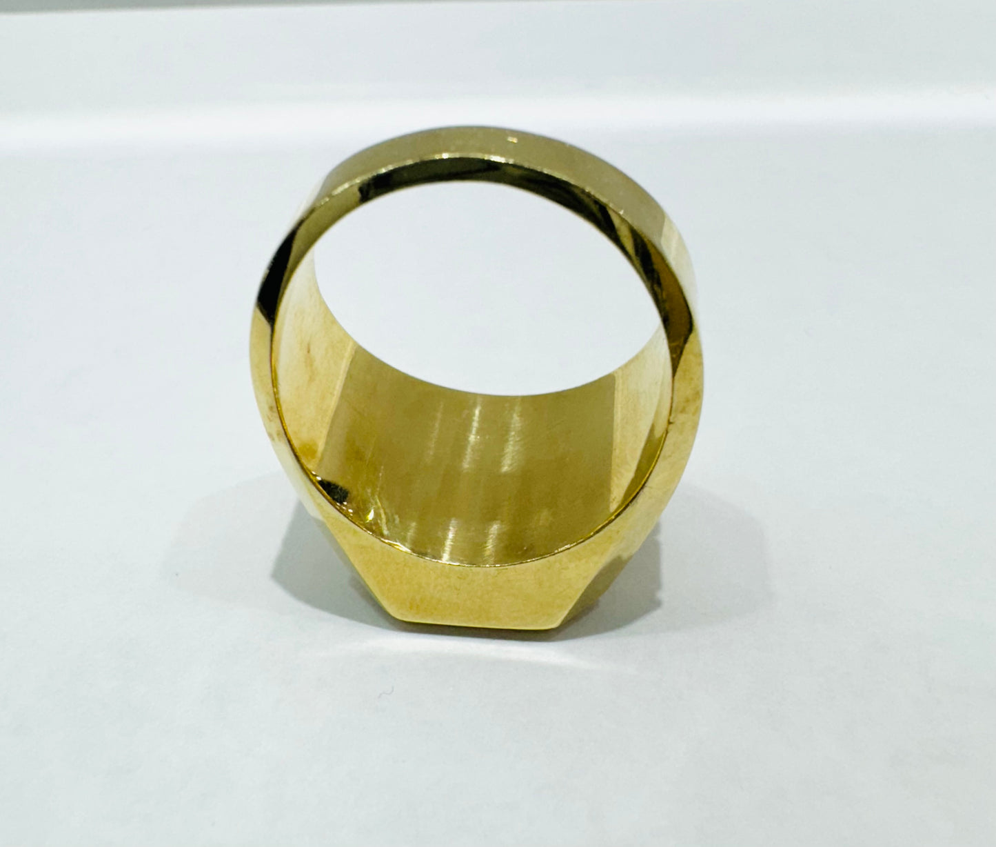 10K GOLD ACE CARD RING WITH VERSACE BORDER, WEIGHT: 9gm, SIZE: 10