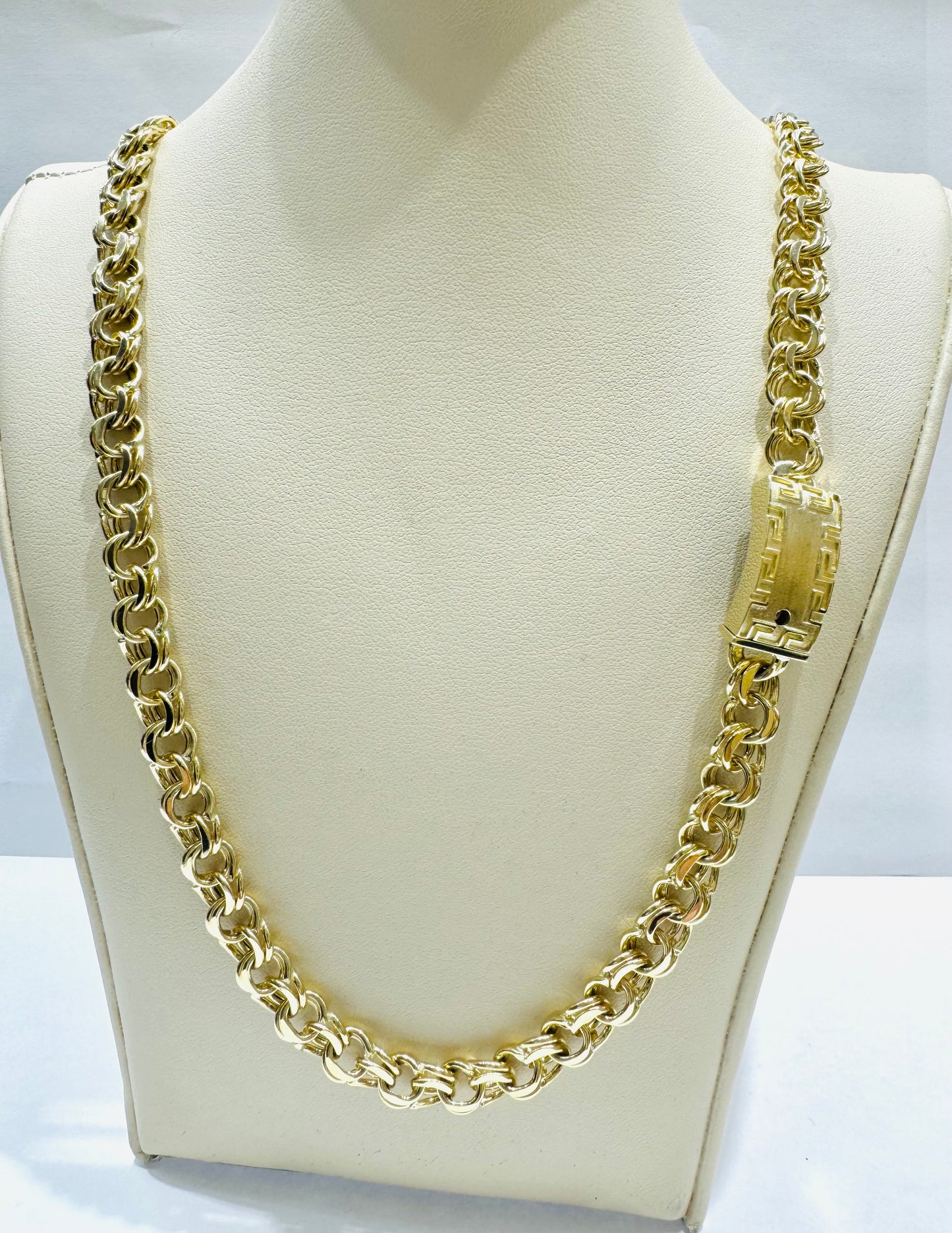 10K GOLD CHINO LINK NECKLACE 24”, WEIGHT: 22.4gm, WIDTH: 6.8mm