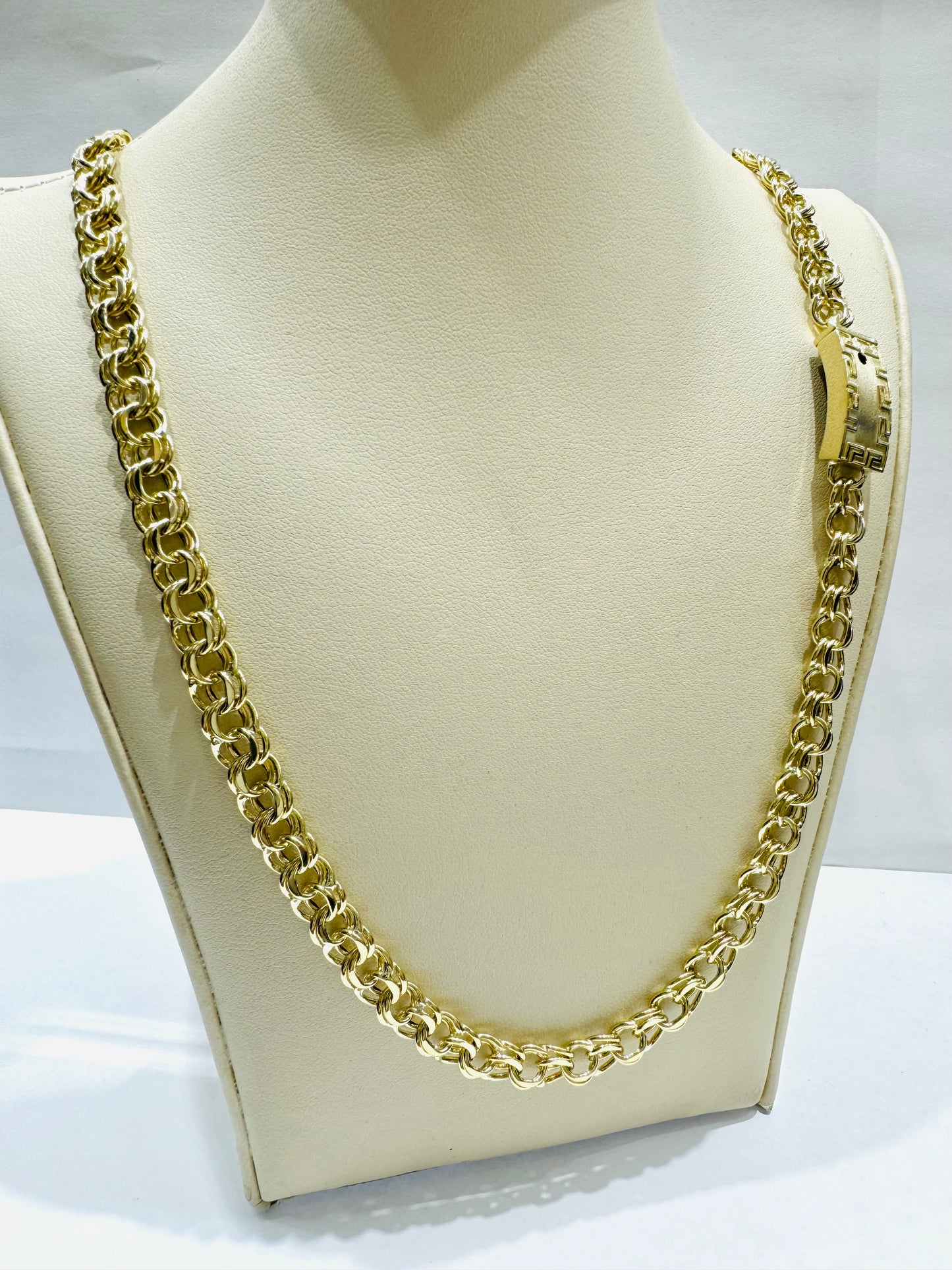 10K GOLD CHINO LINK NECKLACE 20”, WEIGHT: 19.3gm, WIDTH: 7mm