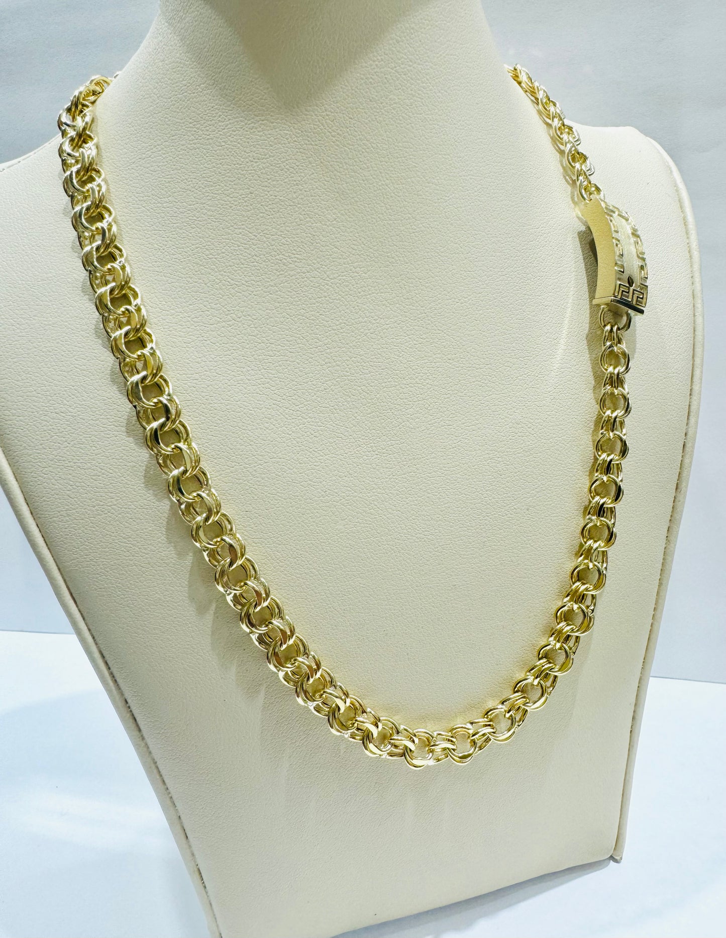 10K GOLD CHINO LINK NECKLACE 16”, WEIGHT: 16.7gm, WIDTH: 7.2mm