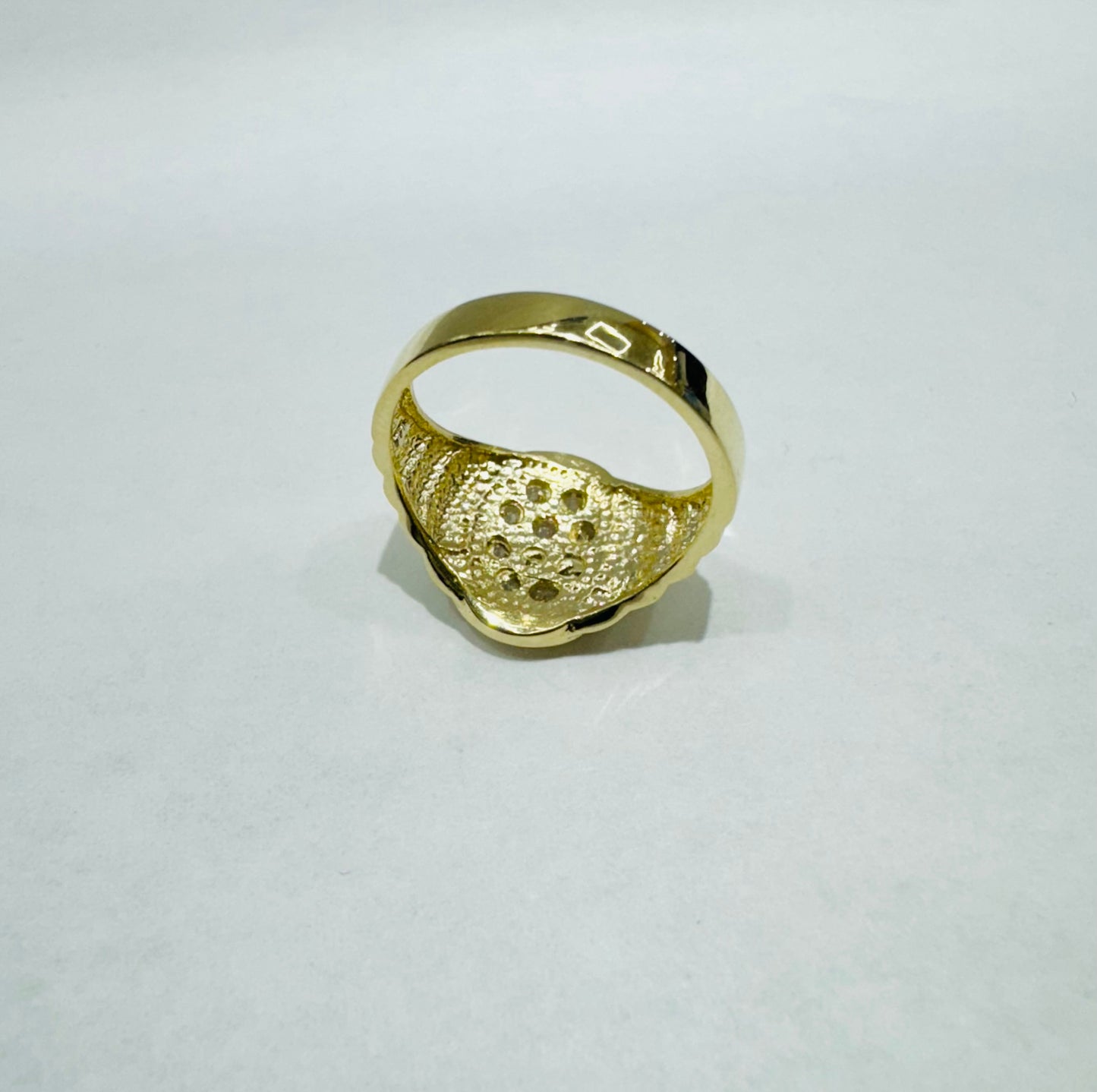 10K GOLD BABY RING WITH CZ STONES, WEIGHT: 2gm, SIZE: 2.5