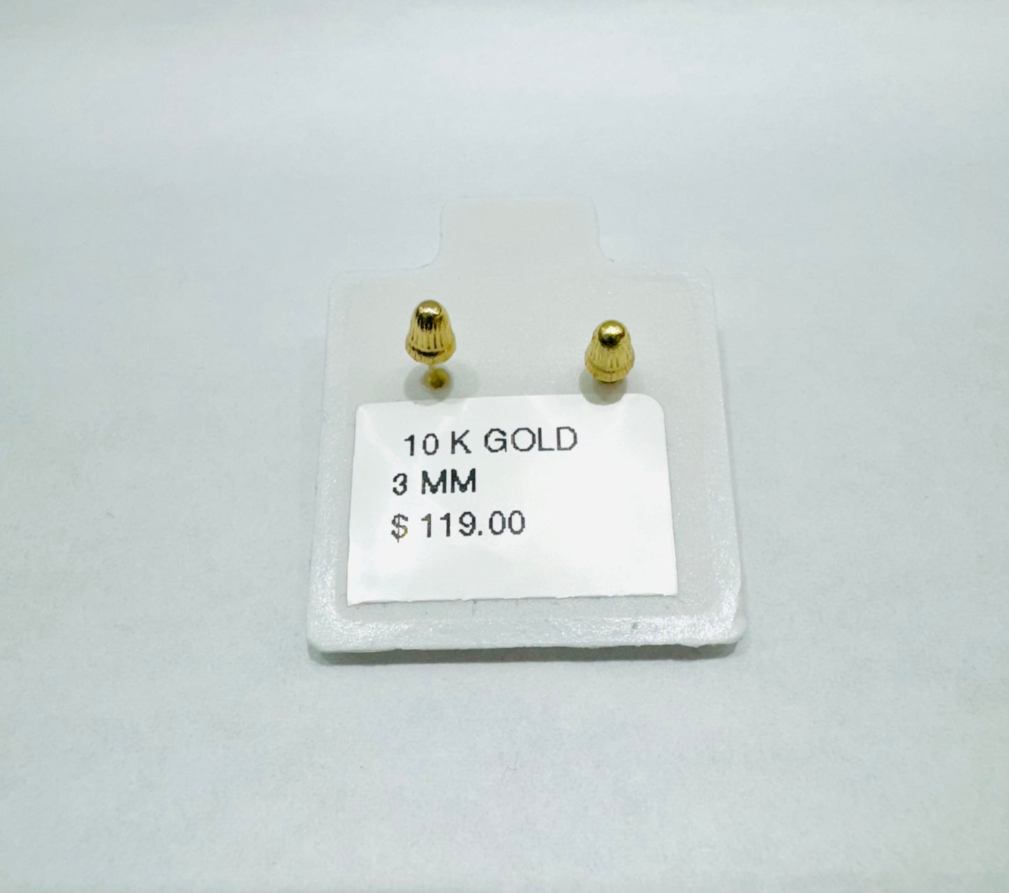 10K GOLD BABY CZ STONE EARRING