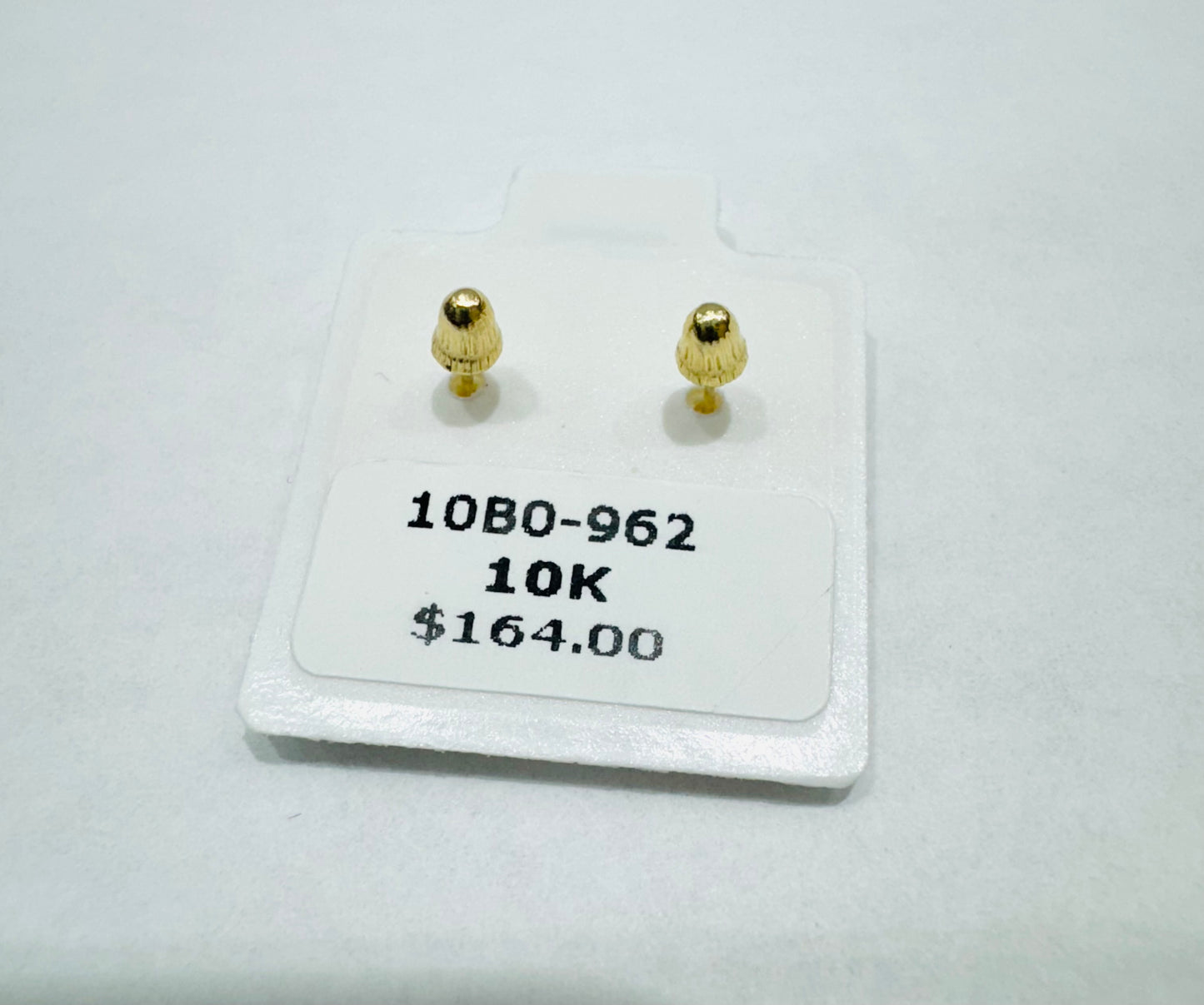 10K GOLD BABY EARRINGS CZ STONE