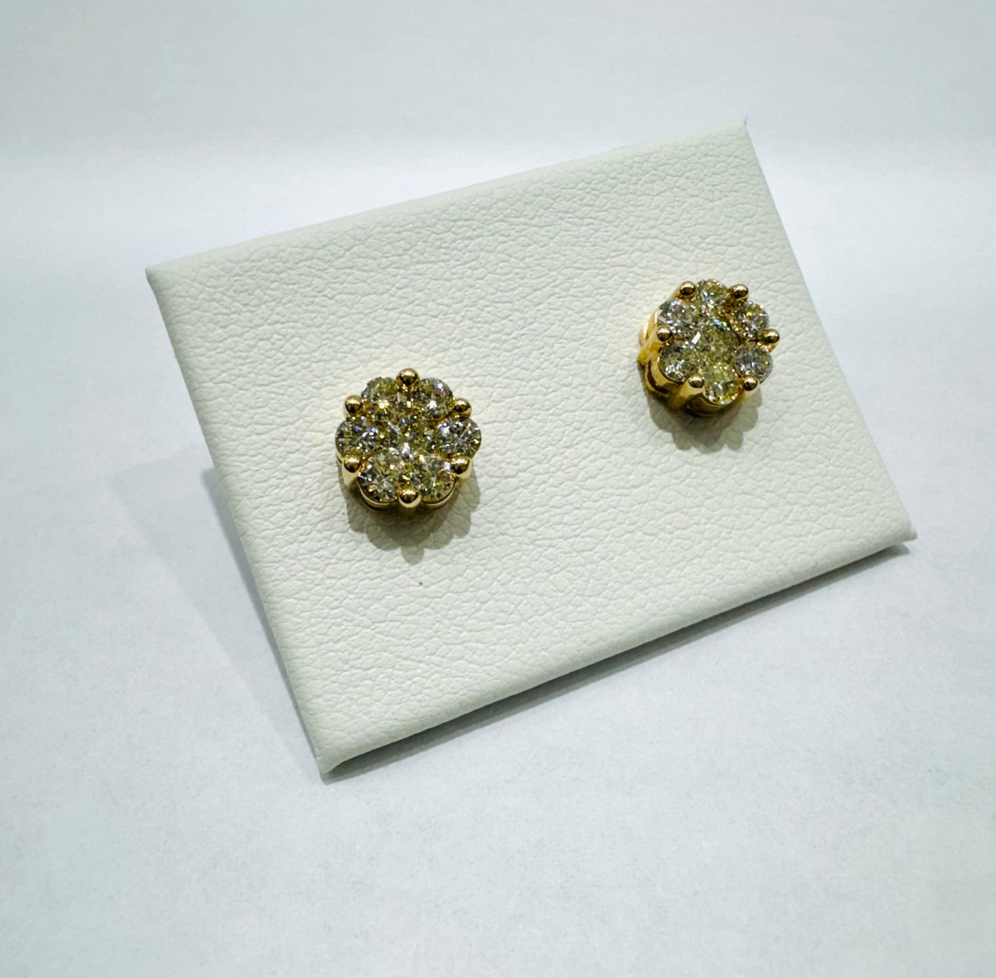 10K GOLD NATURAL DIAMOND EARRINGS 1CT