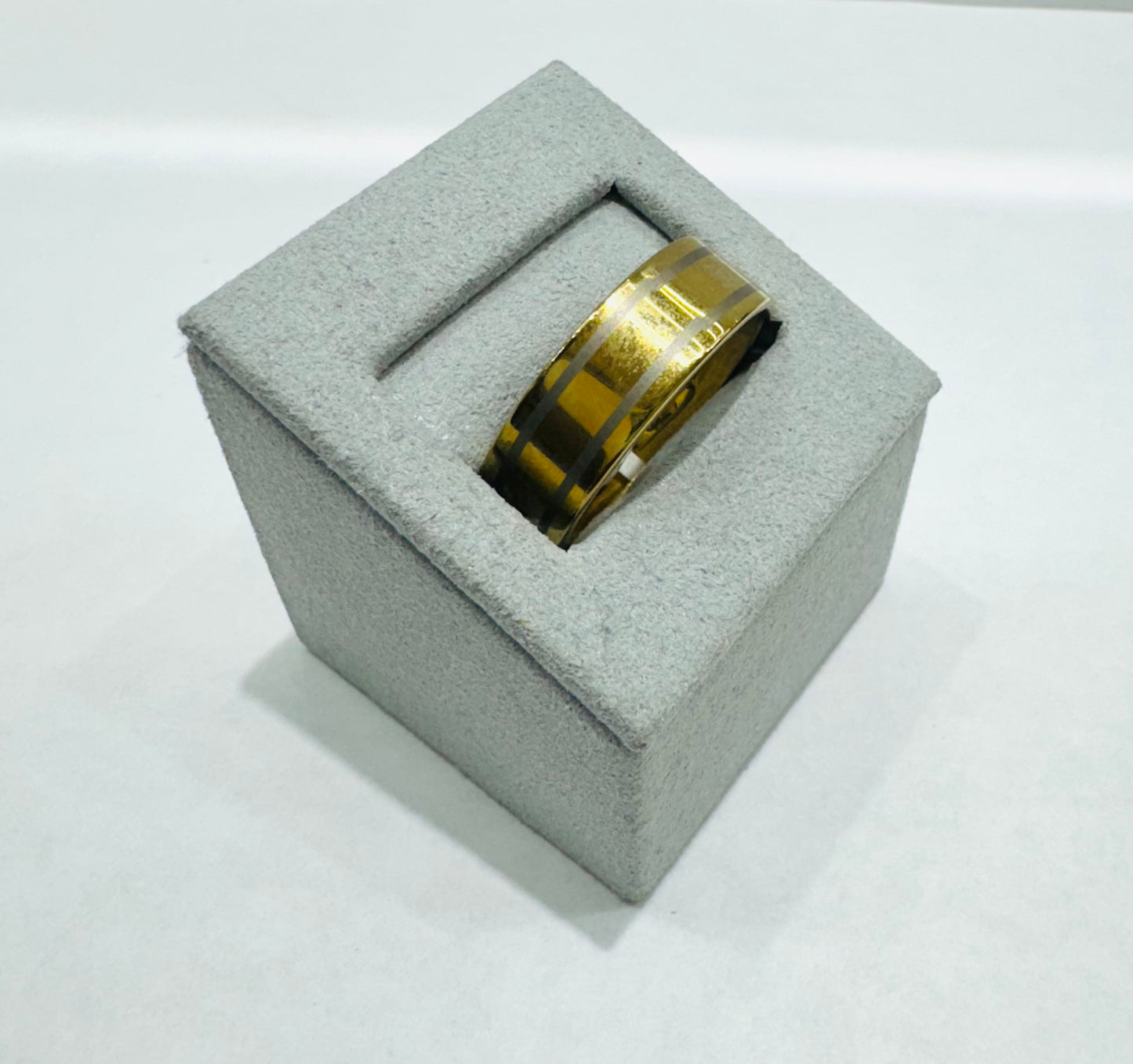 TUNGSTEN MENS WEDDING BAND 8mm, SIZE: 12