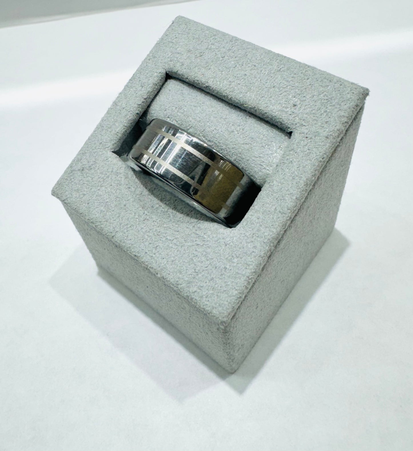 TUNGSTEN WEDDING BAND 8mm, SIZE: 8