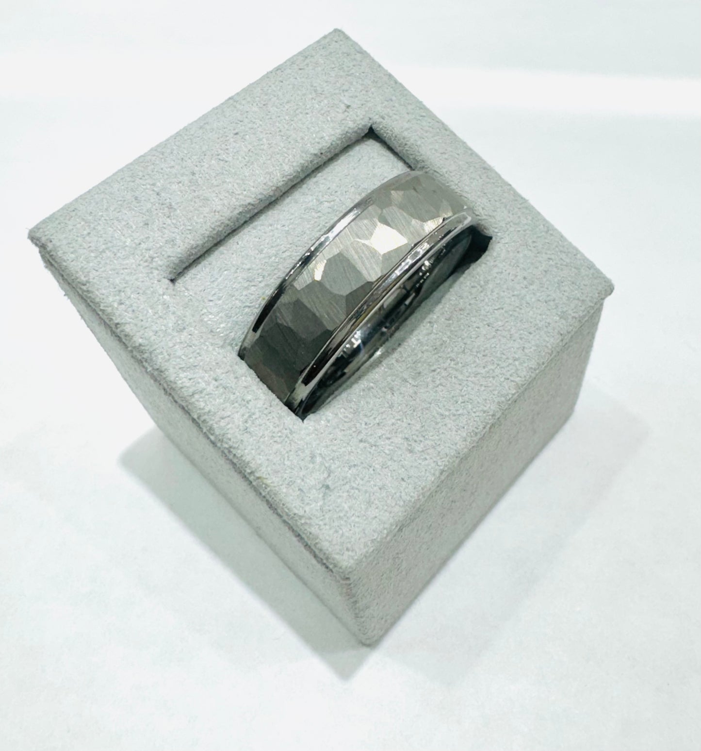 TUNGSTEN CARBIDE MENS WEDDING BAND 8mm, SIZE: 15