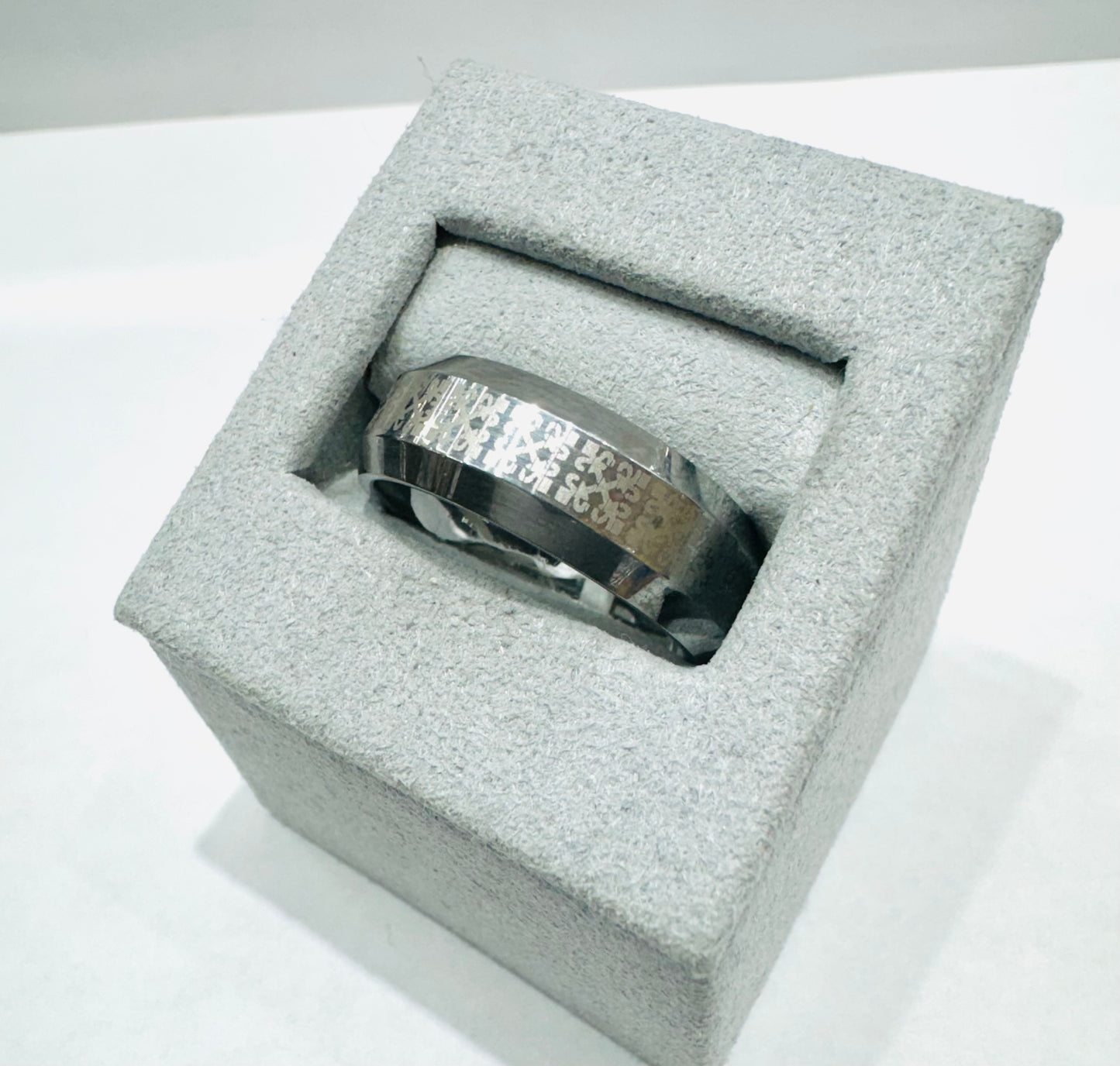 TUNGSTEN CARBIDE MENS WEDDING BAND 8mm, SIZE: 10