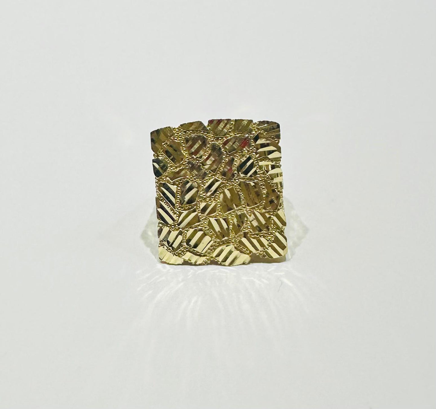 10K GOLD NUGGET RING, WEIGHT: 10.00gm