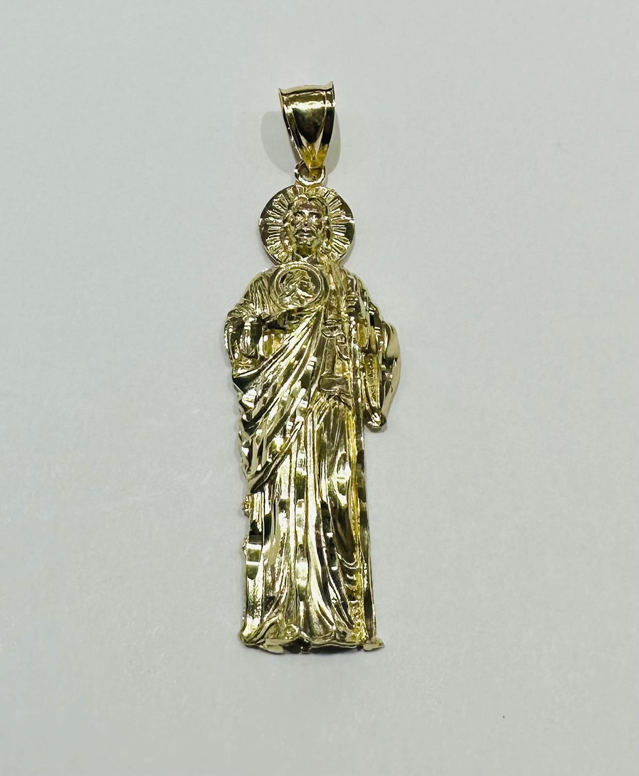 10K GOLD SAINT JUDE PENDANT, WEIGHT: 7.0gm