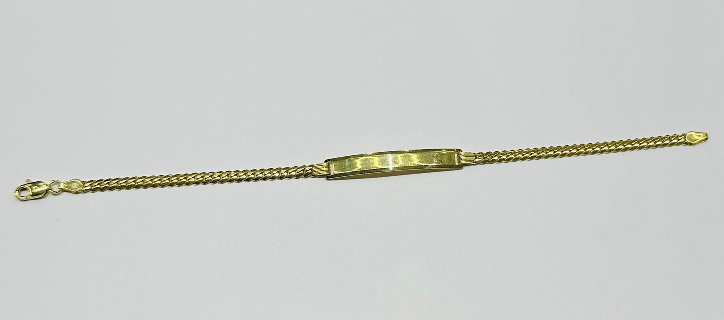 10K GOLD UNISEX MIAMI CUBAN LINK ID BRACELET 7" 3.30mm, Weight: 5.3gm