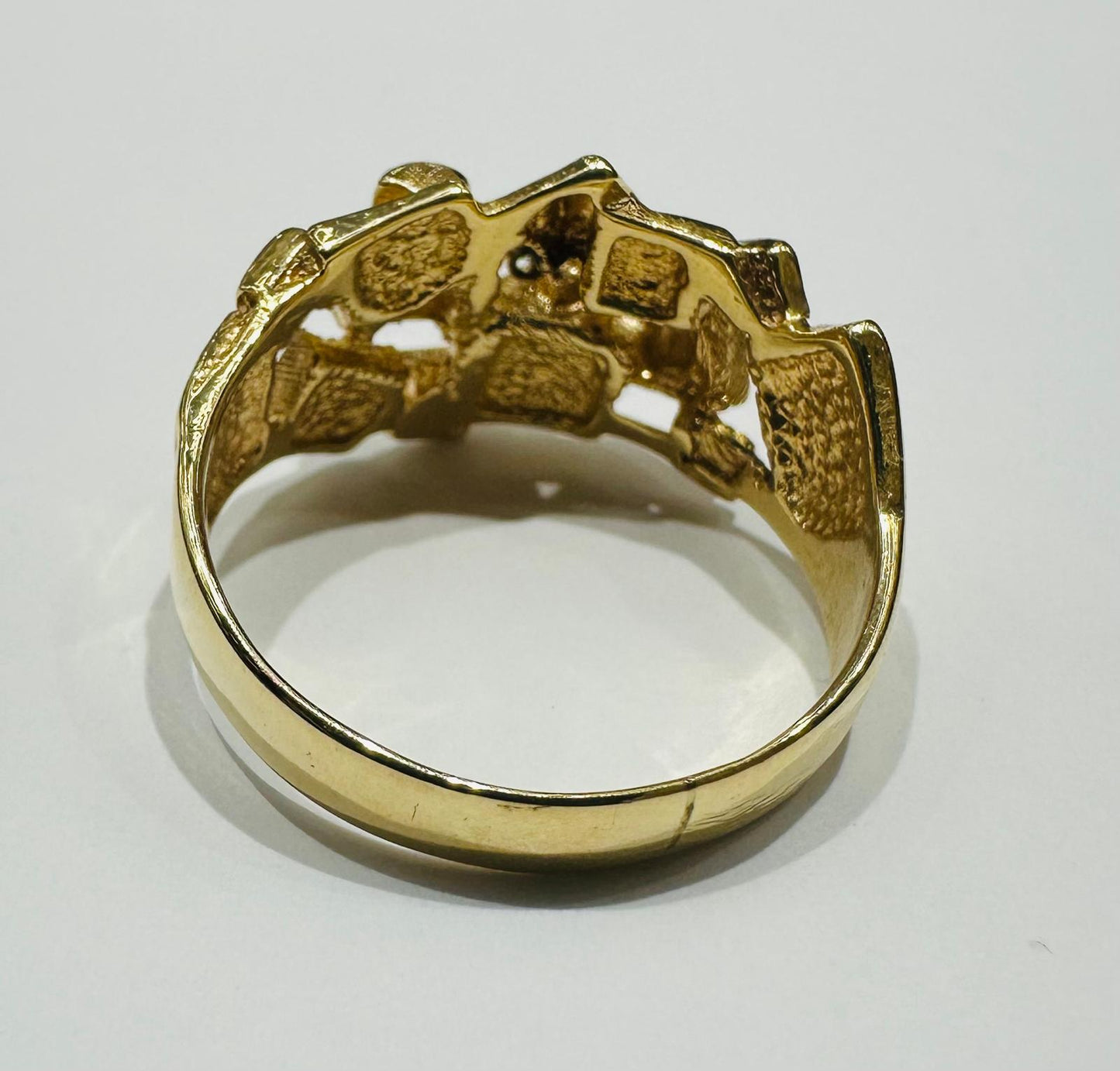 14K GOLD NUGGET RING, WEIGHT: 9.2gm