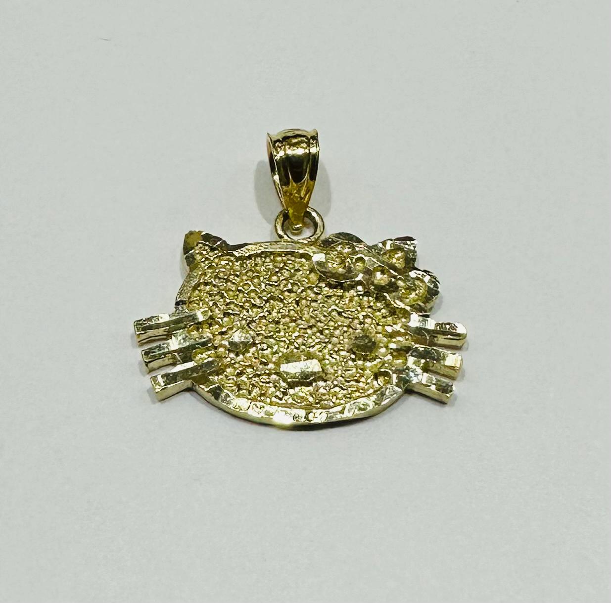 10K GOLD HELLO KITTY SMALL HEAD PENDANT, 1.5gm