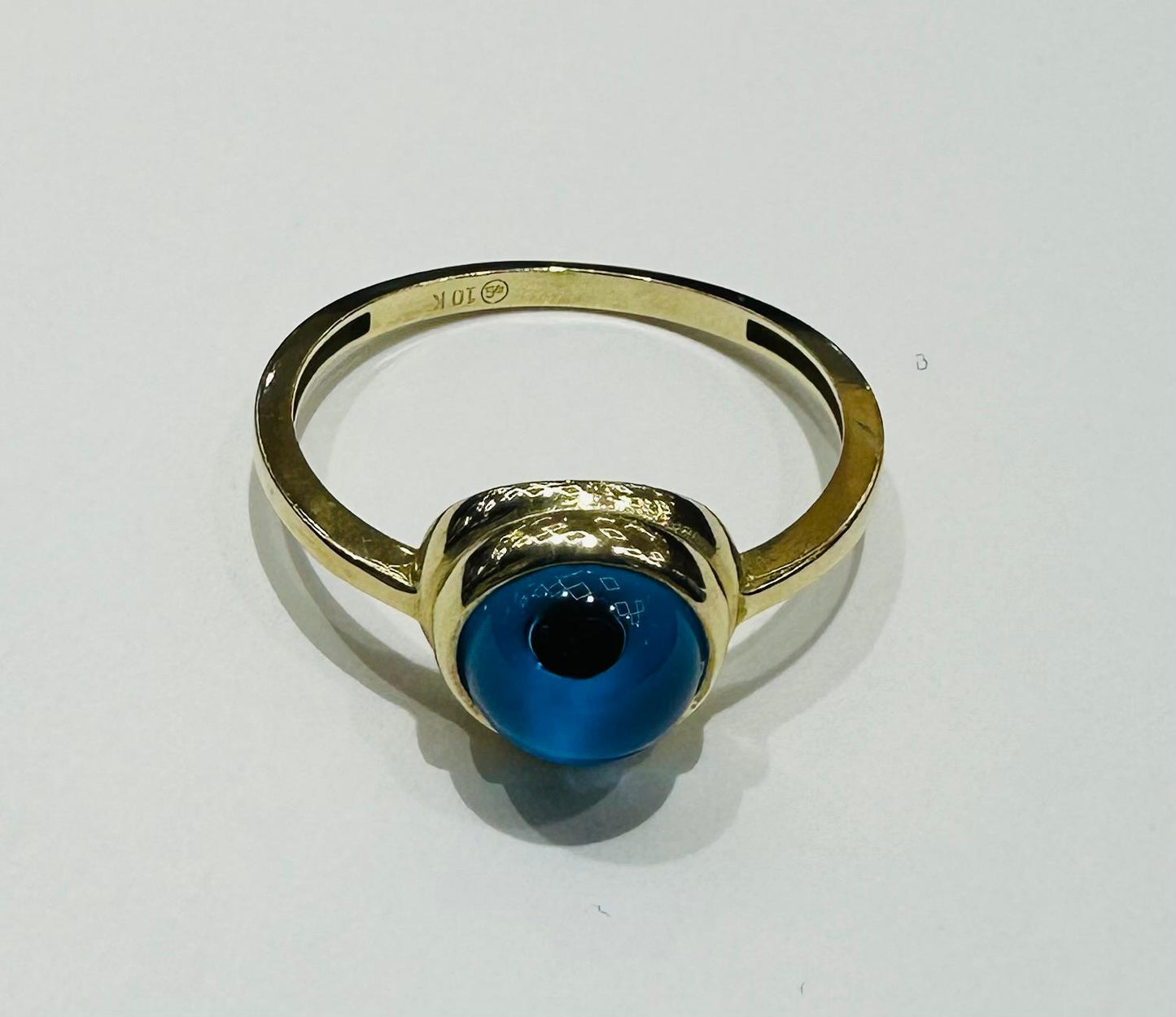 10K GOLD EVIL EYE DAINTY RING