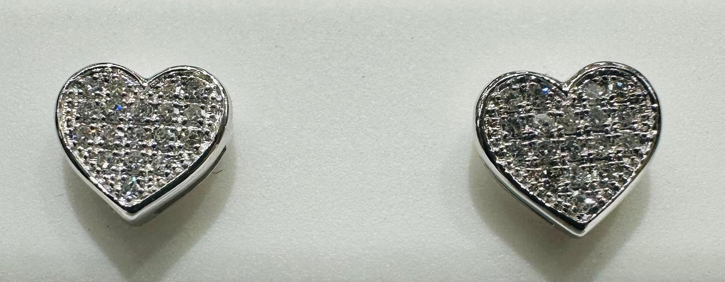 10K WHITE GOLD NATURAL DIAMOND EARRINGS
