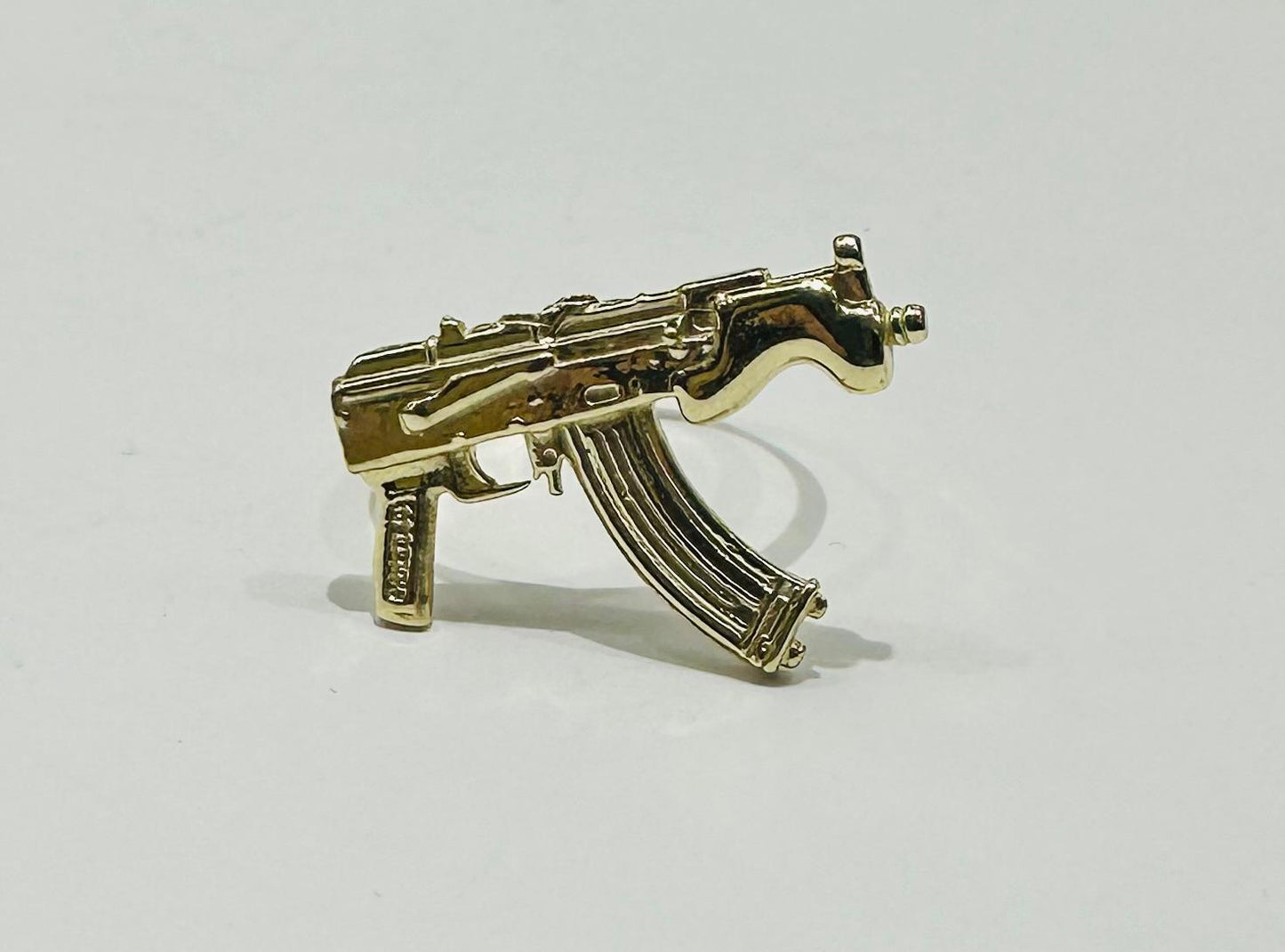10K GOLD GUN RING, WEIGHT: 3.5gm