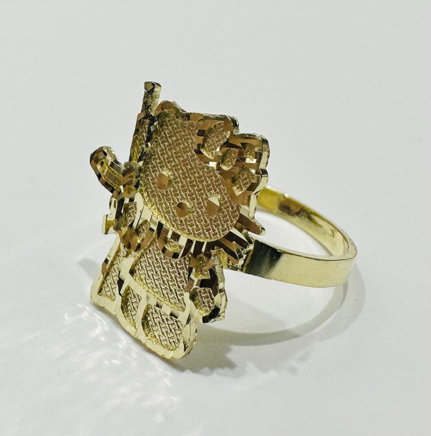 10K GOLD KITTY RING, WEIGHT: 4.4gm