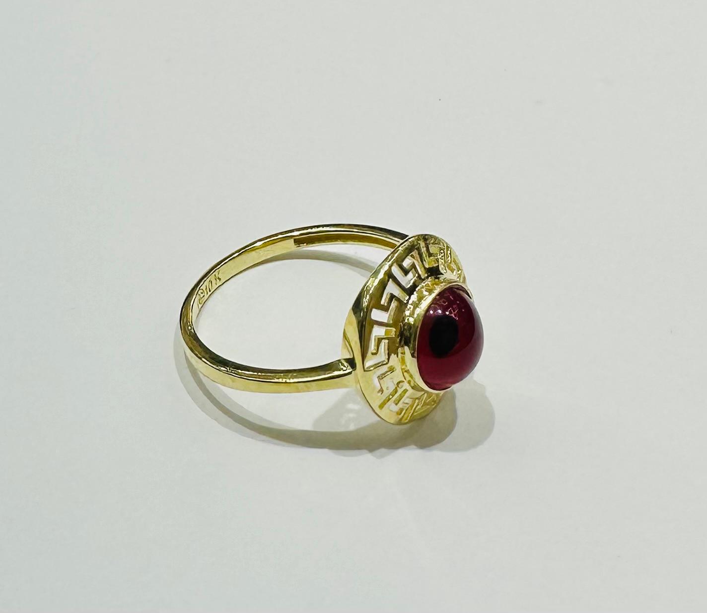 10K GOLD EVIL EYE RED RING, WEIGHT: 2.0gm