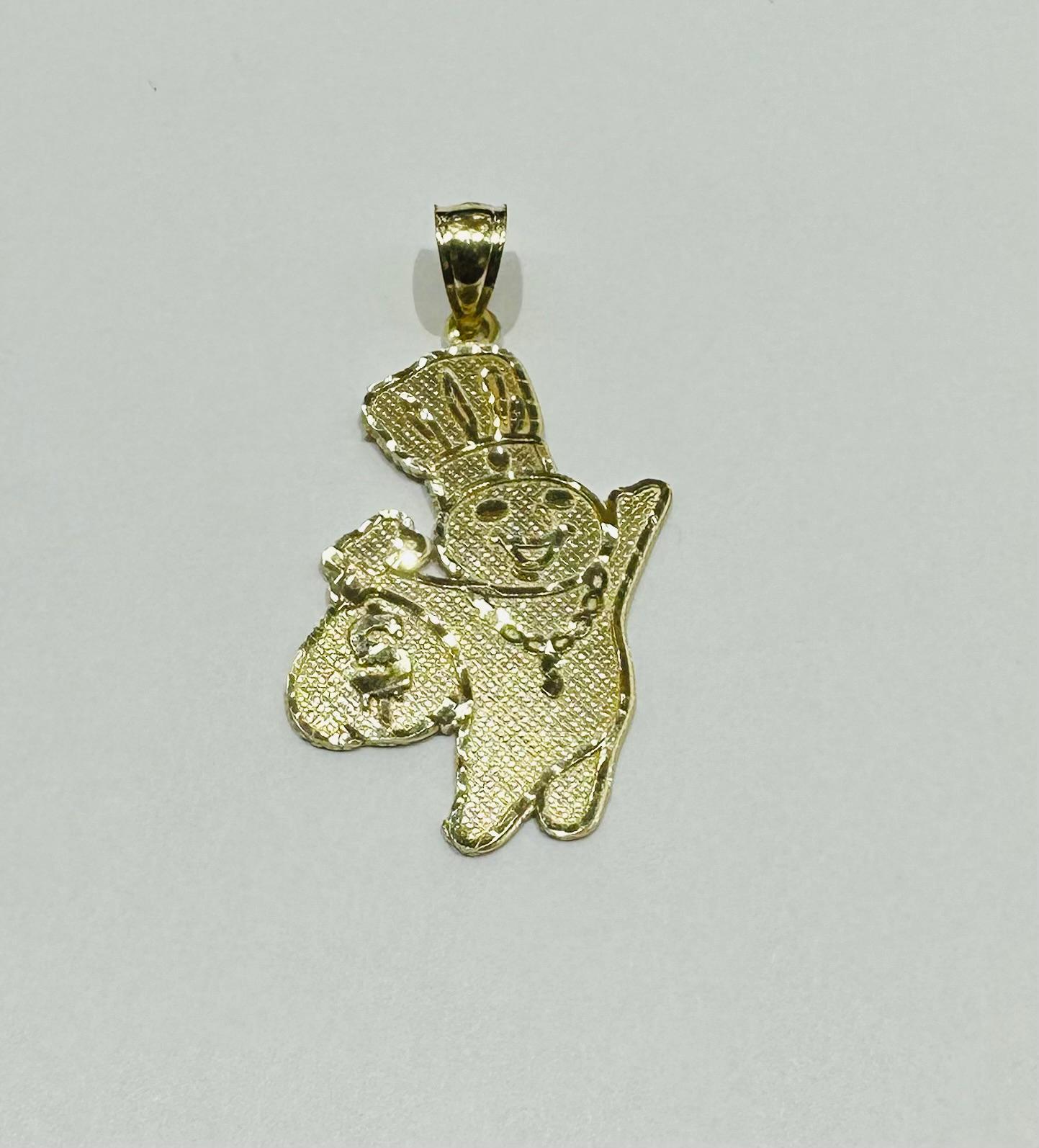 10K GOLD DOUGHMAN PENDANT, WEIGHT: 2.0gm