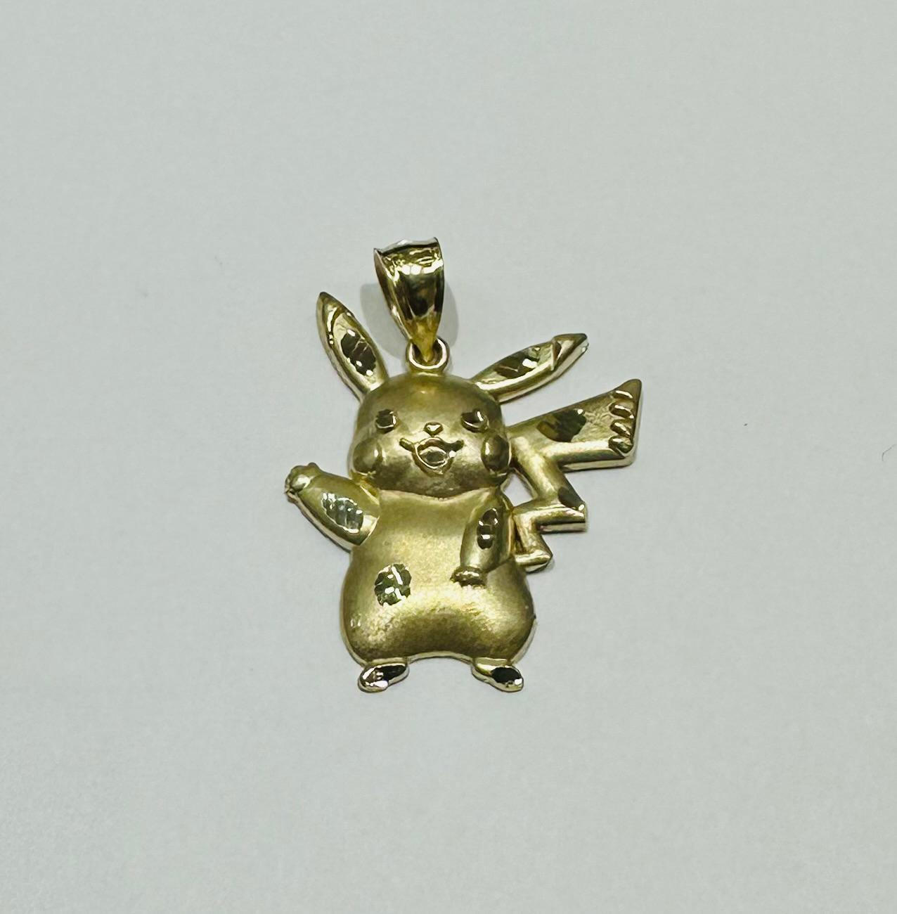 10K GOLD POKEMON PIKACHU PENDANT, WEIGHT: 1.7gm