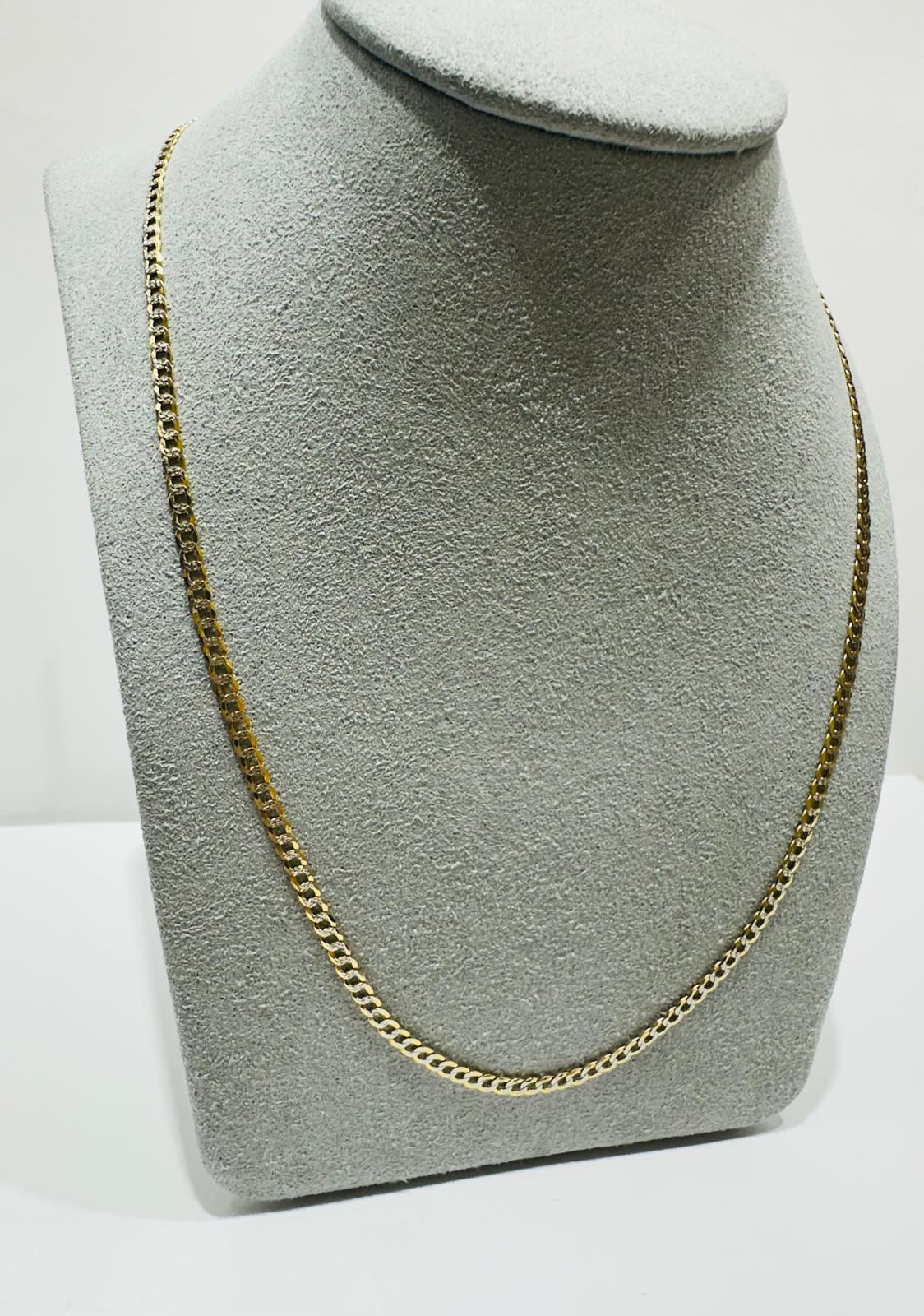 10K GOLD CUBAN LINK CHAIN 24", WEIGHT 4.6gm, WIDTH 2.47mm