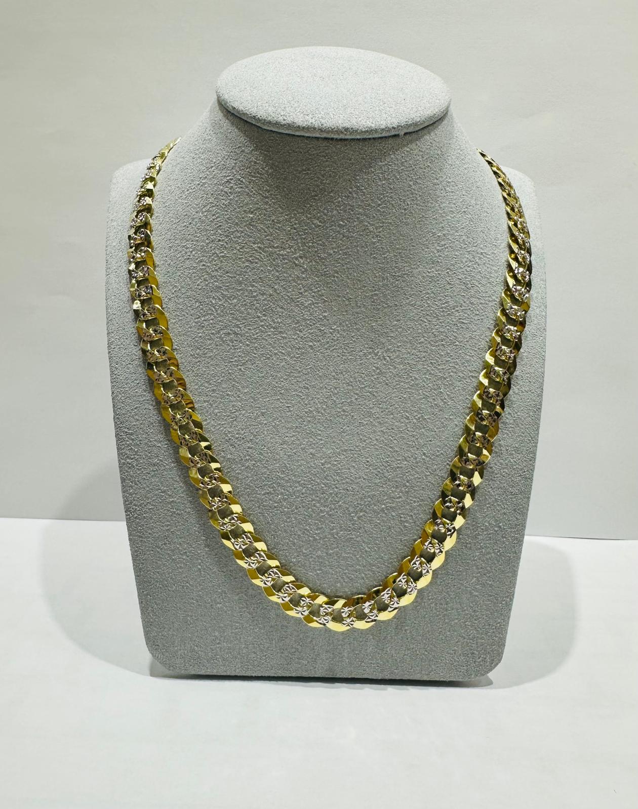 10K GOLD CUBAN LINK CHAIN 24", WEIGHT 39.6gm, WIDTH 8.40mm