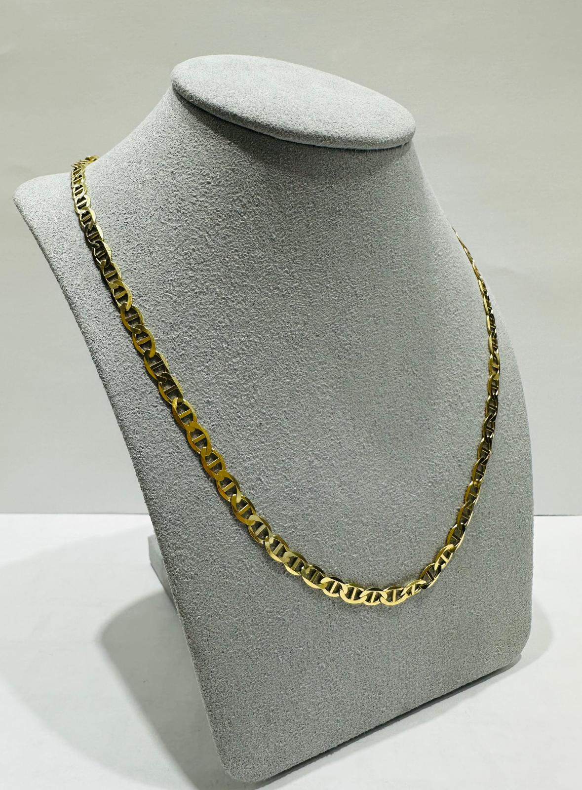 10K GOLD MARINER ANCHOR LINK CHAIN 18" 4.25mm, 7.2gm