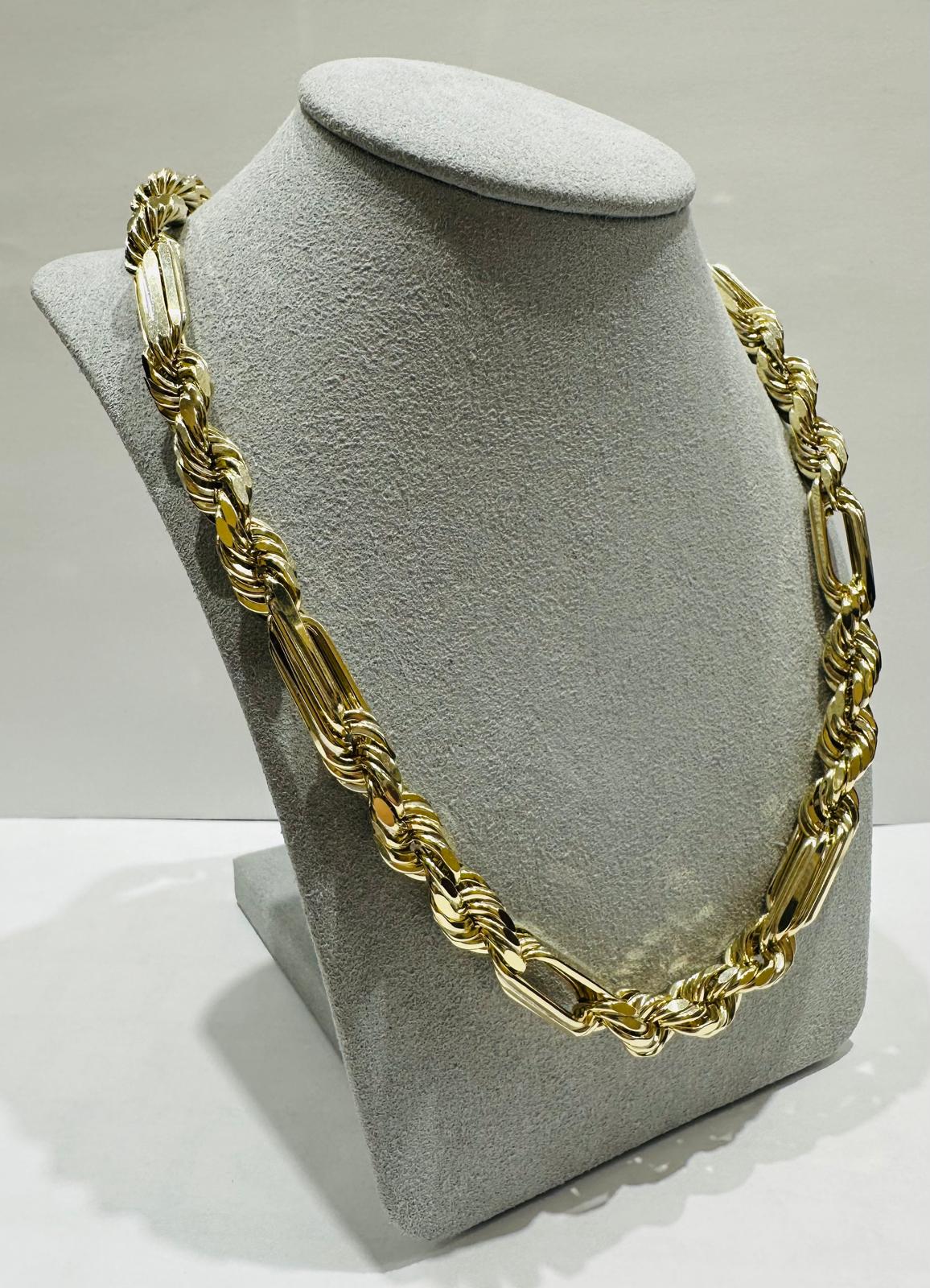10K GOLD MILANO CHAIN 24" 8mm, 53.9gm